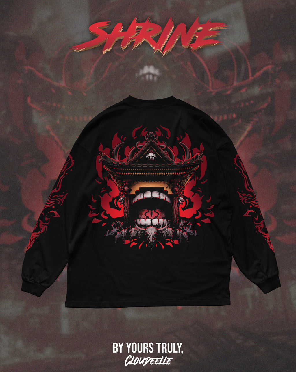 "Shrine" - Oversized Longsleeve Tee