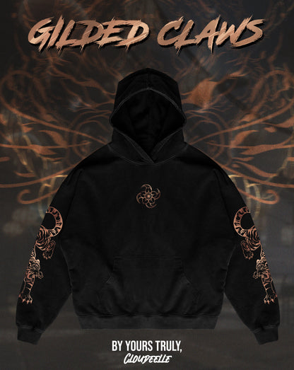 "Gilded Claws" - Oversized Hoodie (Black Version)