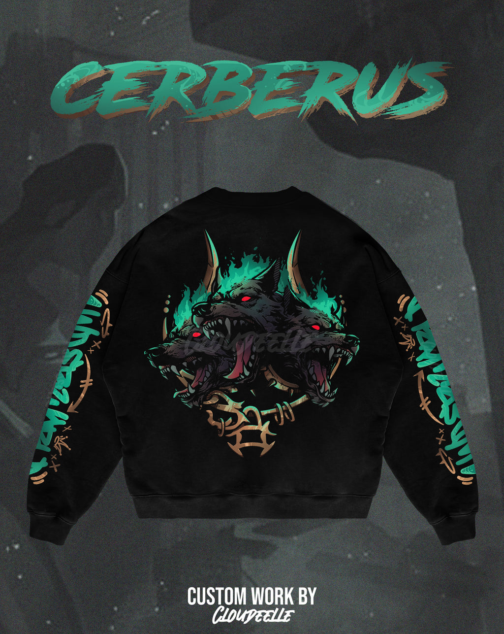 "Hade's Cerberus" - Oversized Crewneck