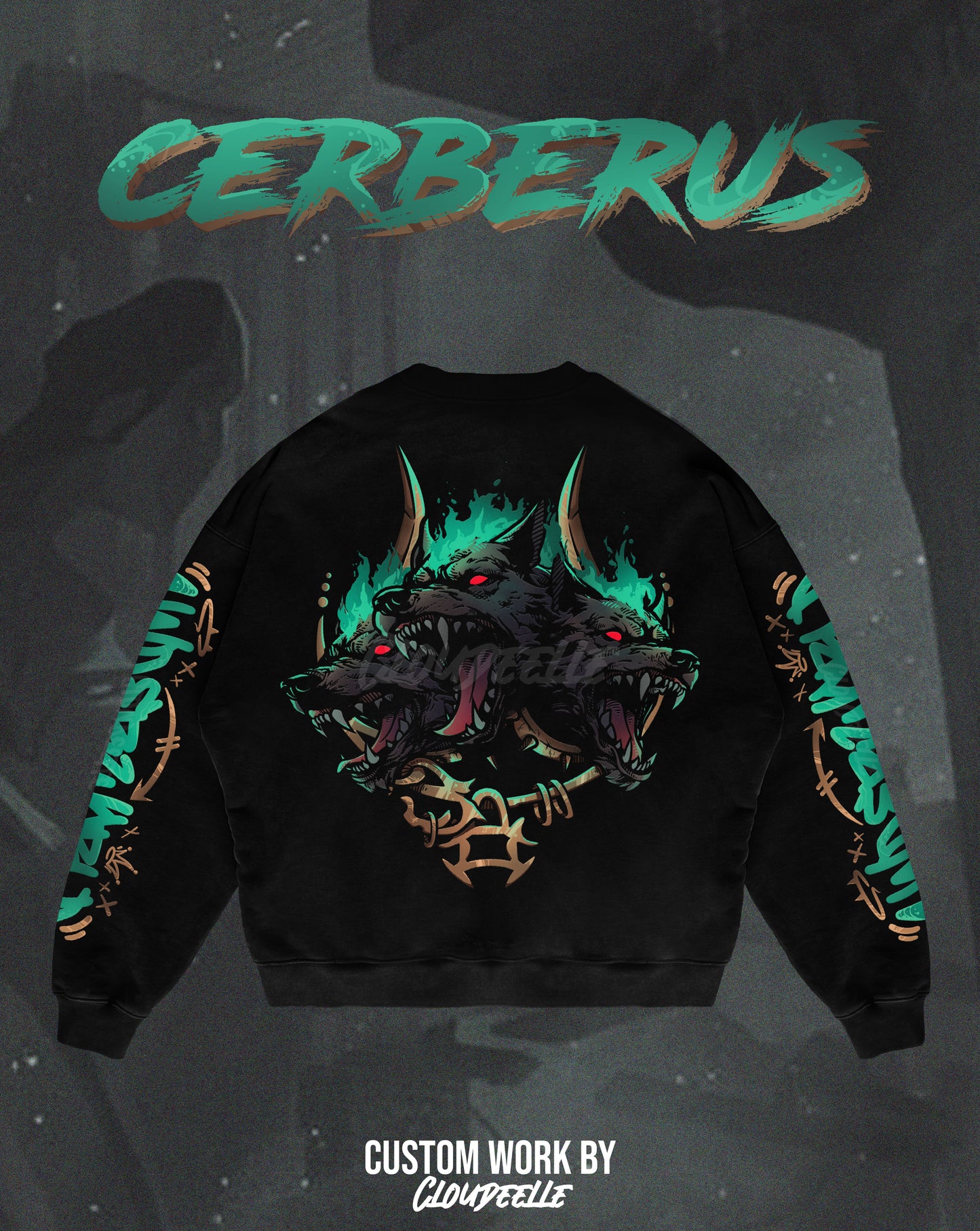 "Hade's Cerberus" - Oversized Crewneck