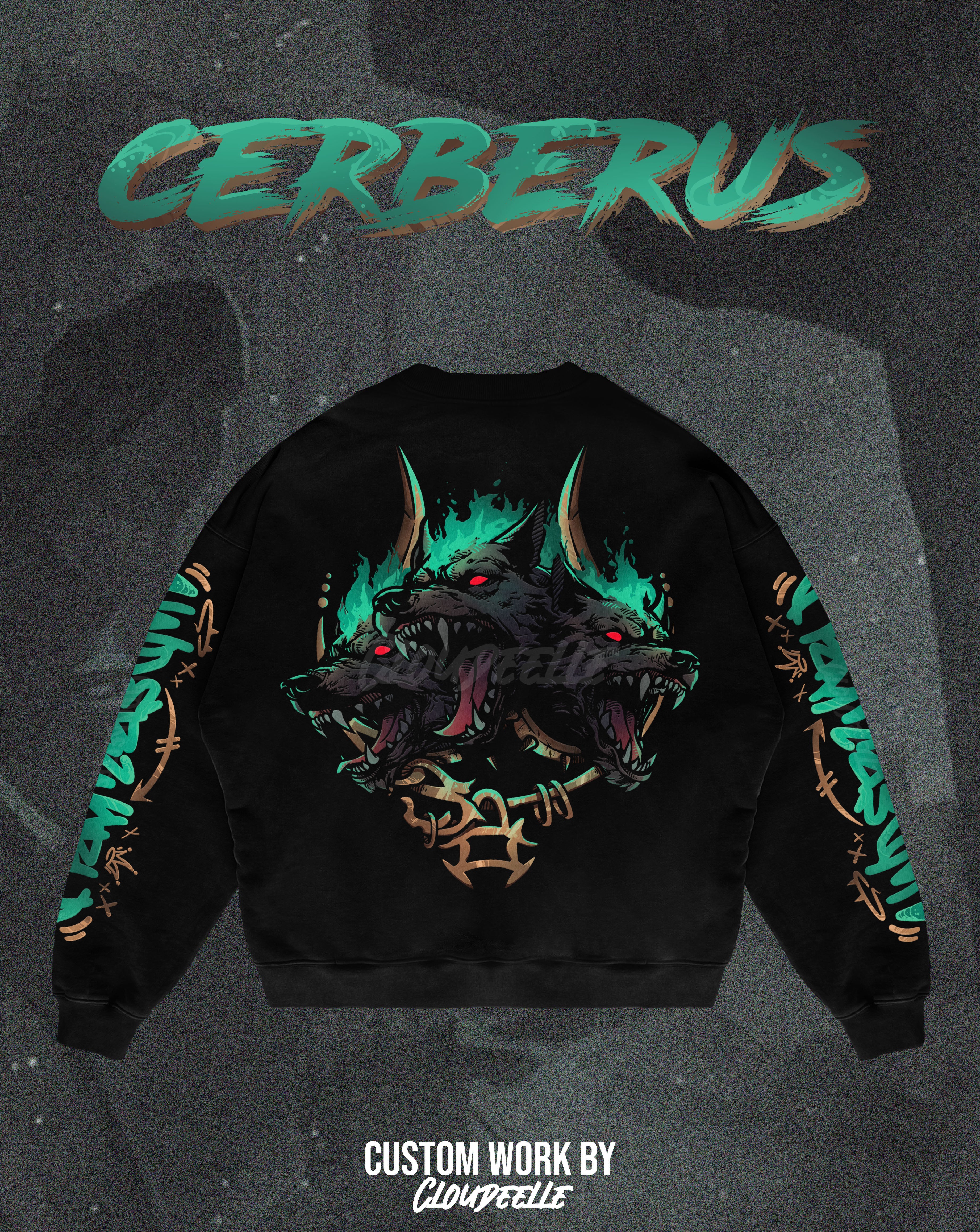 "Hade's Cerberus" - Oversized Crewneck