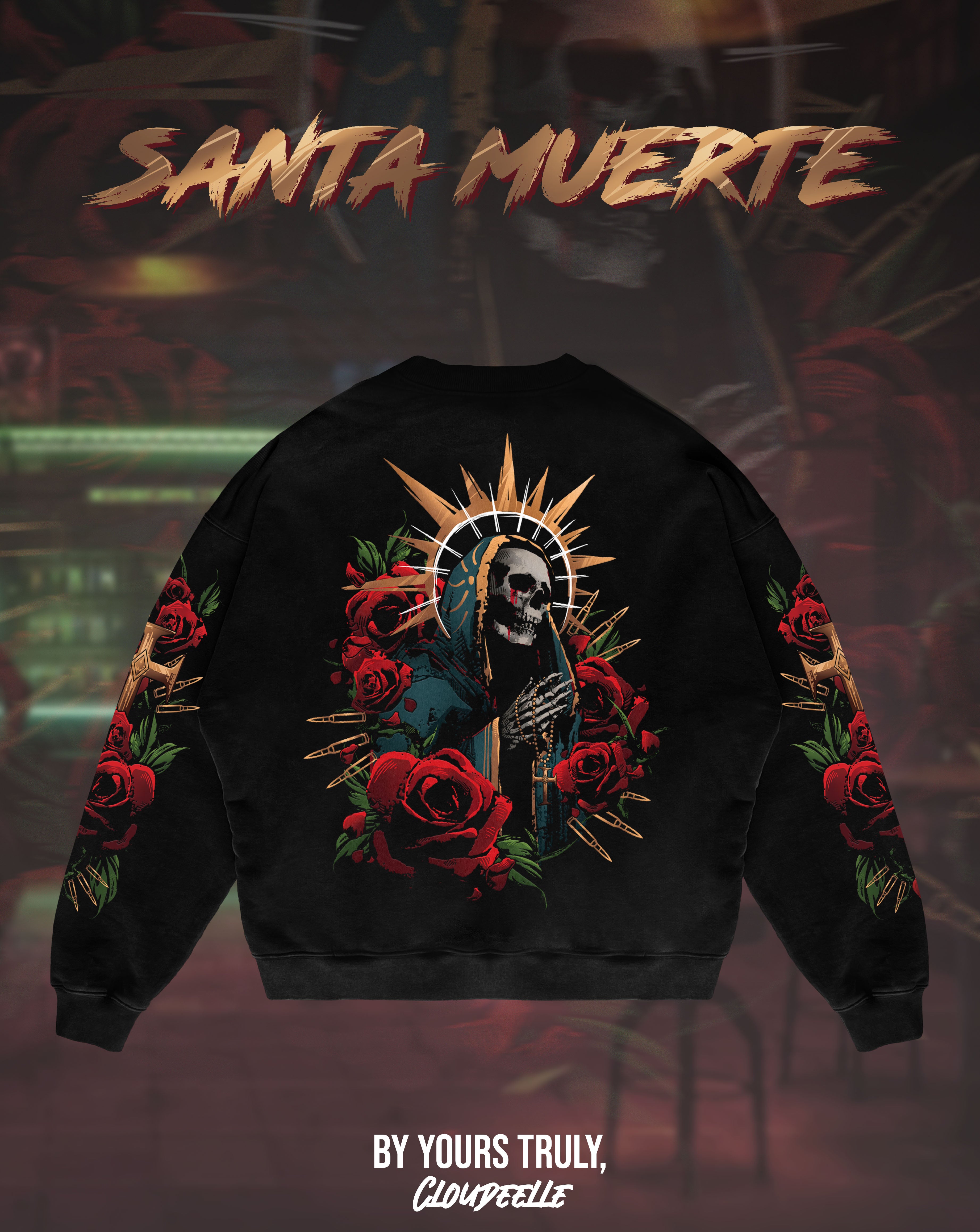 "Santa Muerte" - Oversized Crewneck