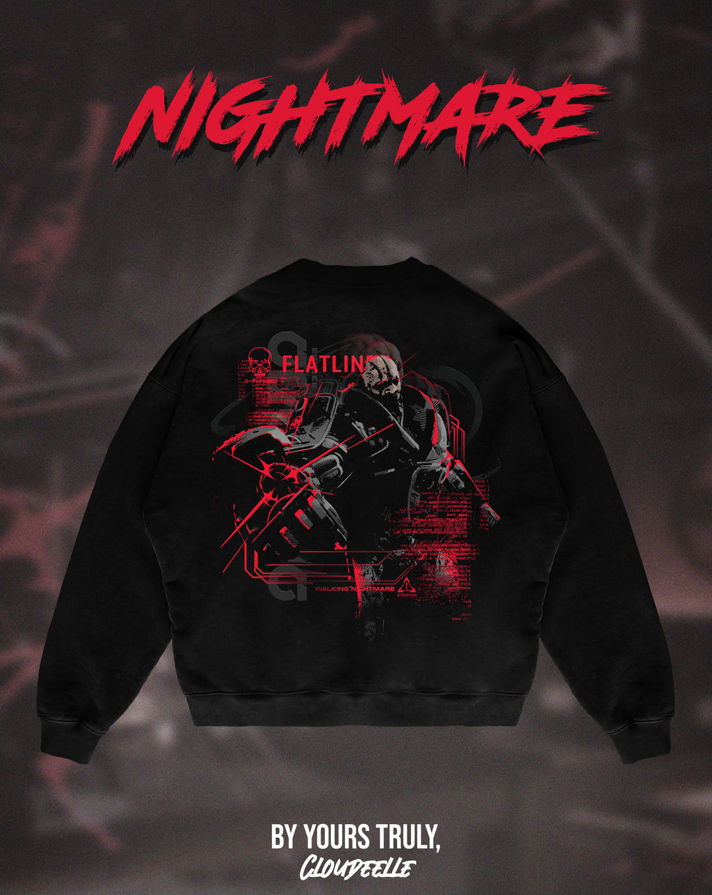 "Nightmare" - Oversized Crewneck