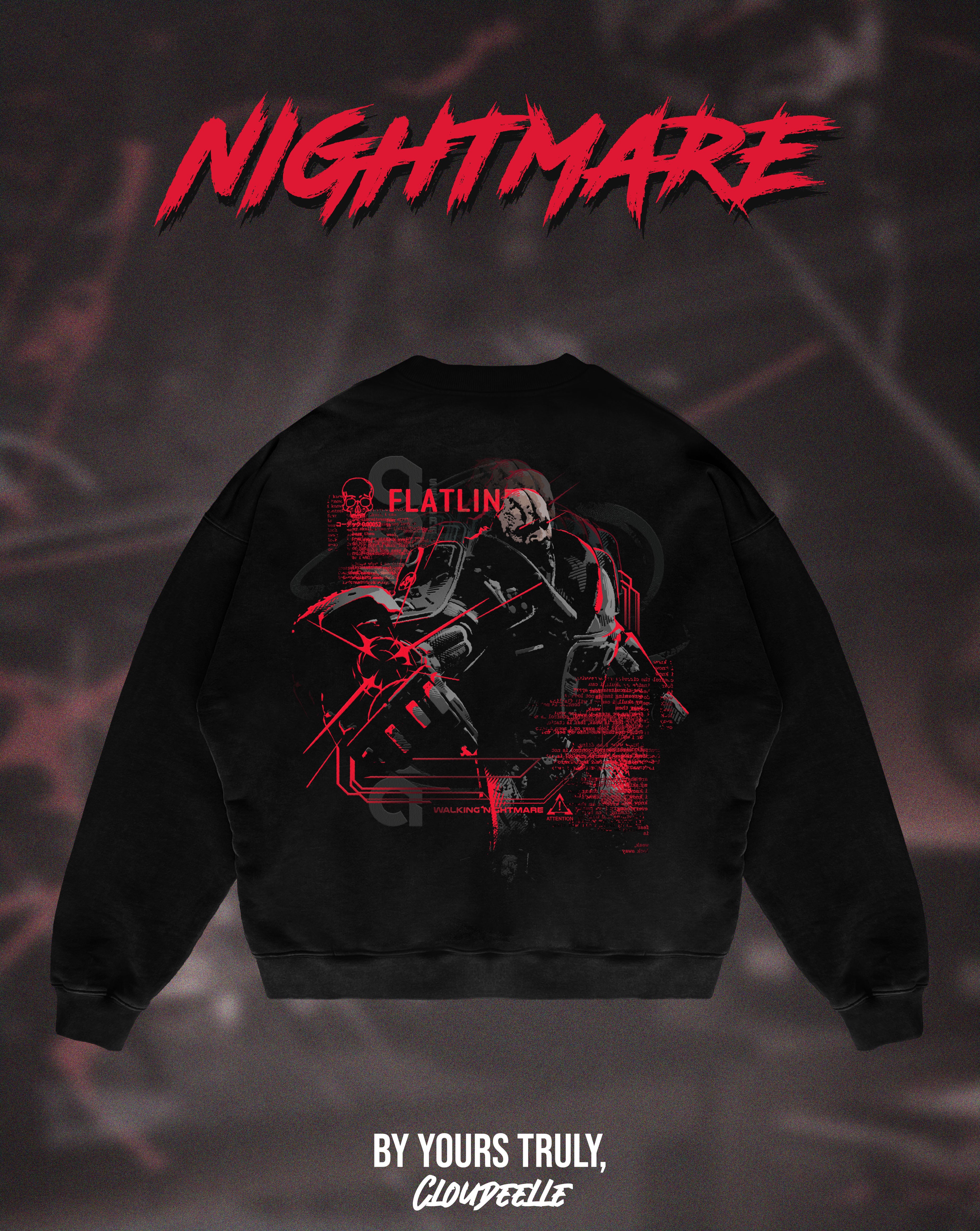 "Nightmare" - Oversized Crewneck