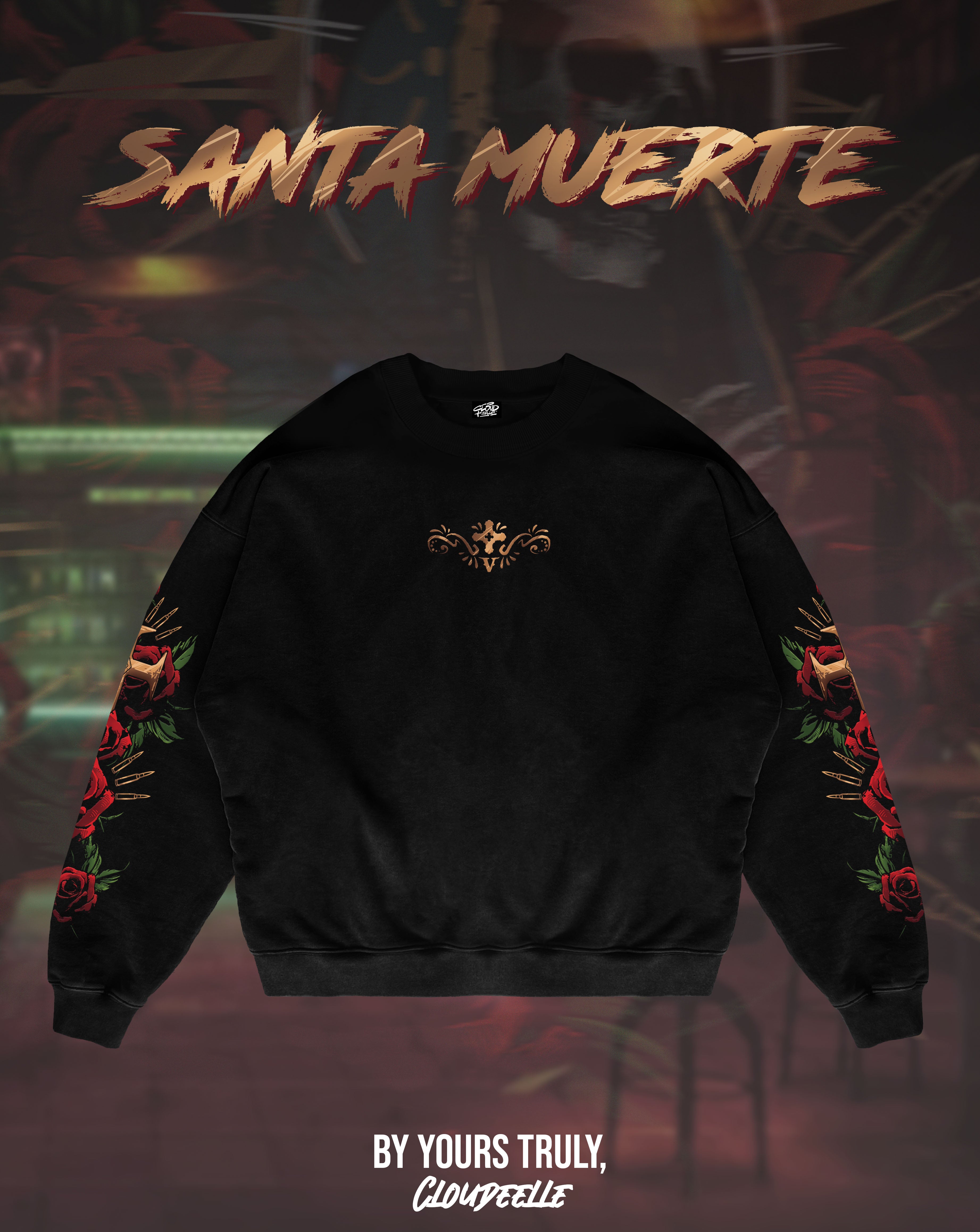 "Santa Muerte" - Oversized Crewneck