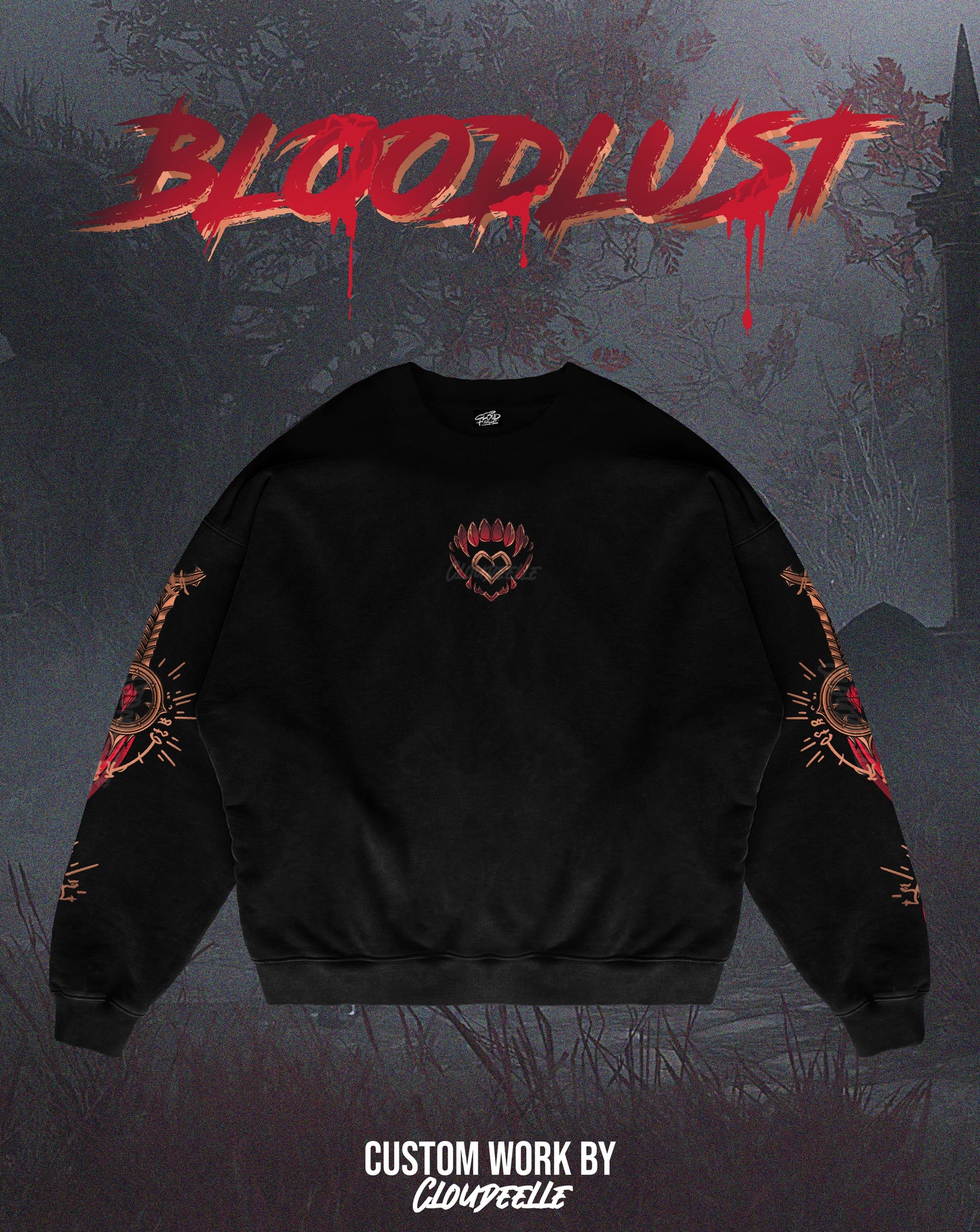 "Bloodlust" - Oversized Crewneck