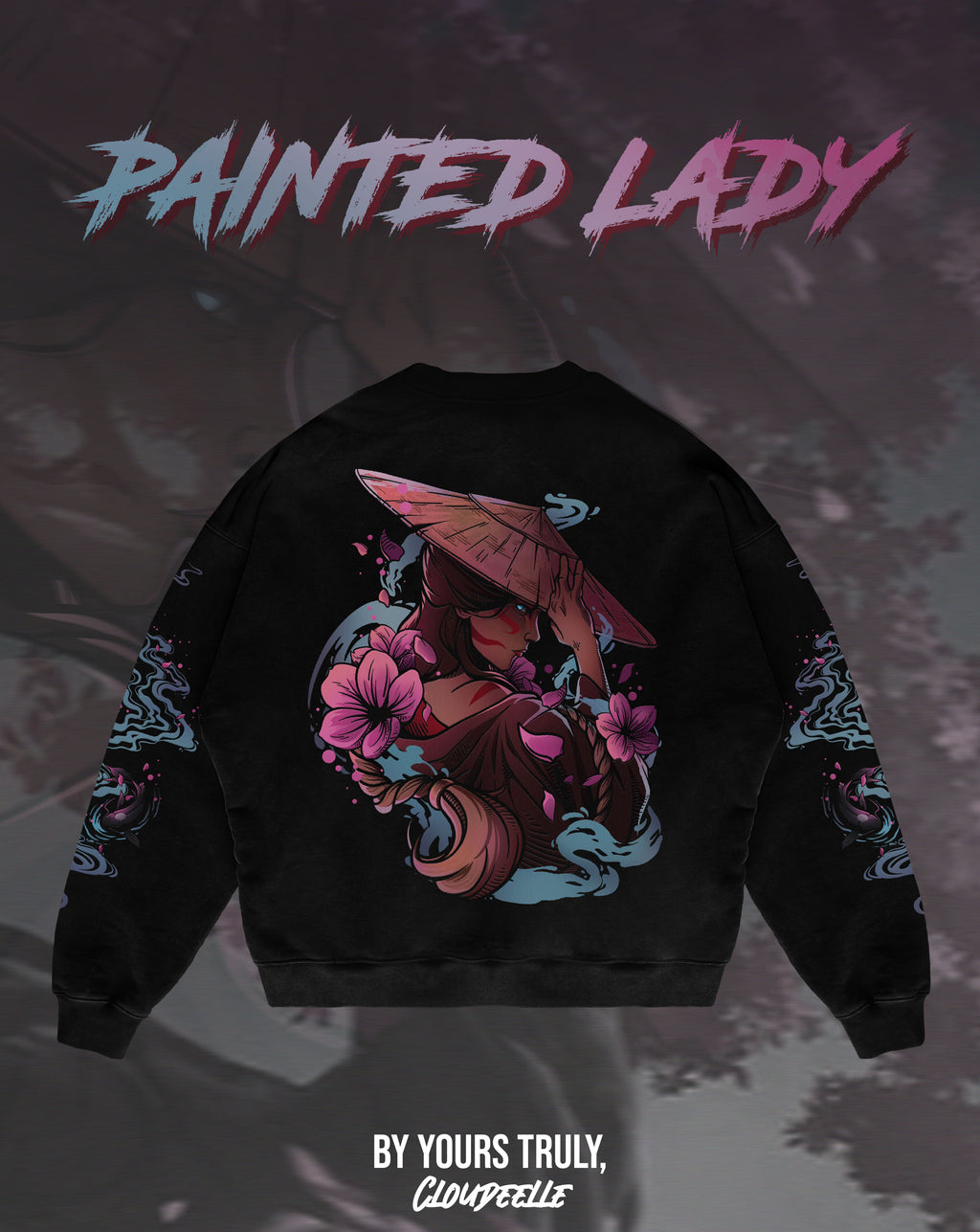 "Painted Lady" - Oversized Crewneck