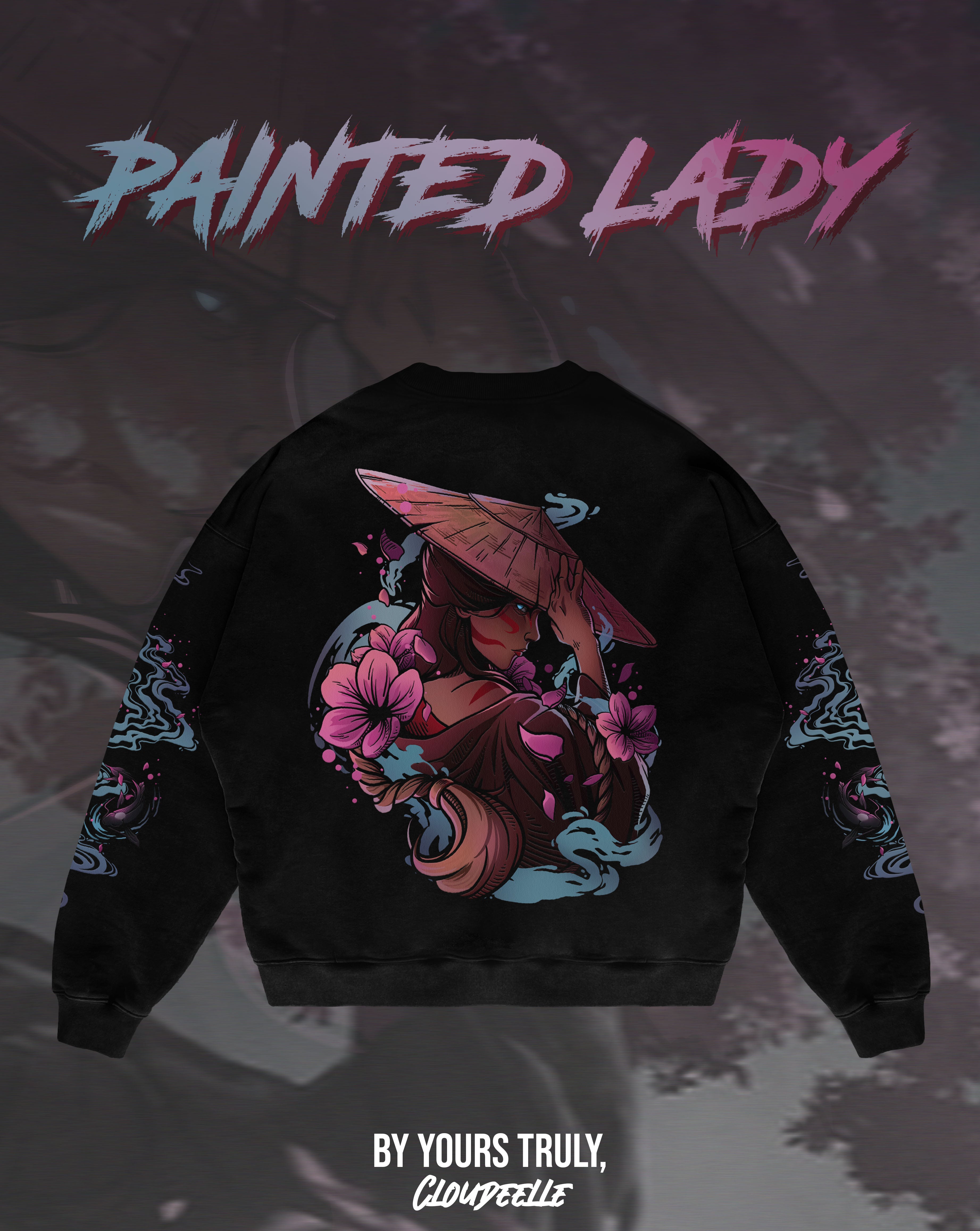 "Painted Lady" - Oversized Crewneck