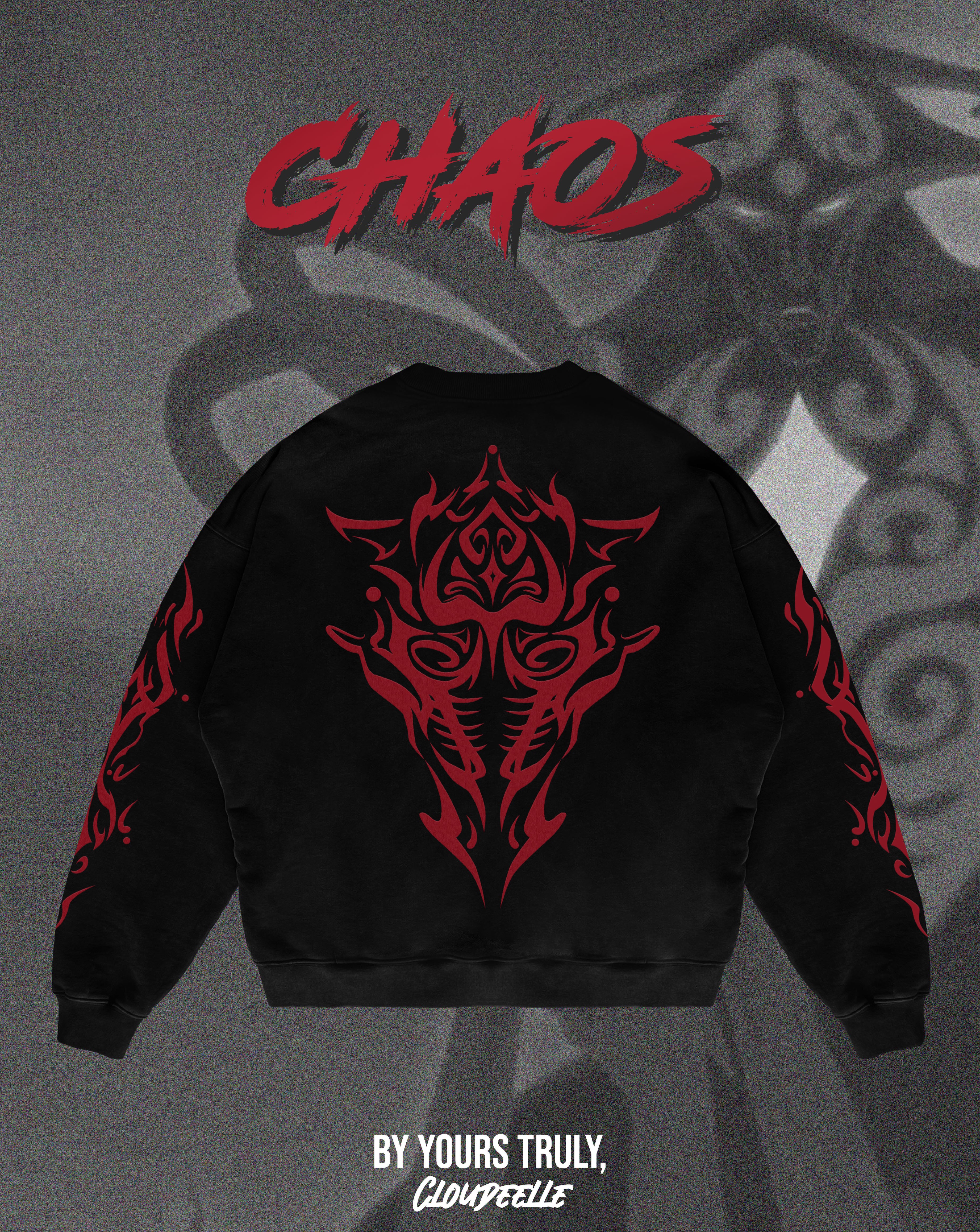 "Chaos" - Oversized Crewneck