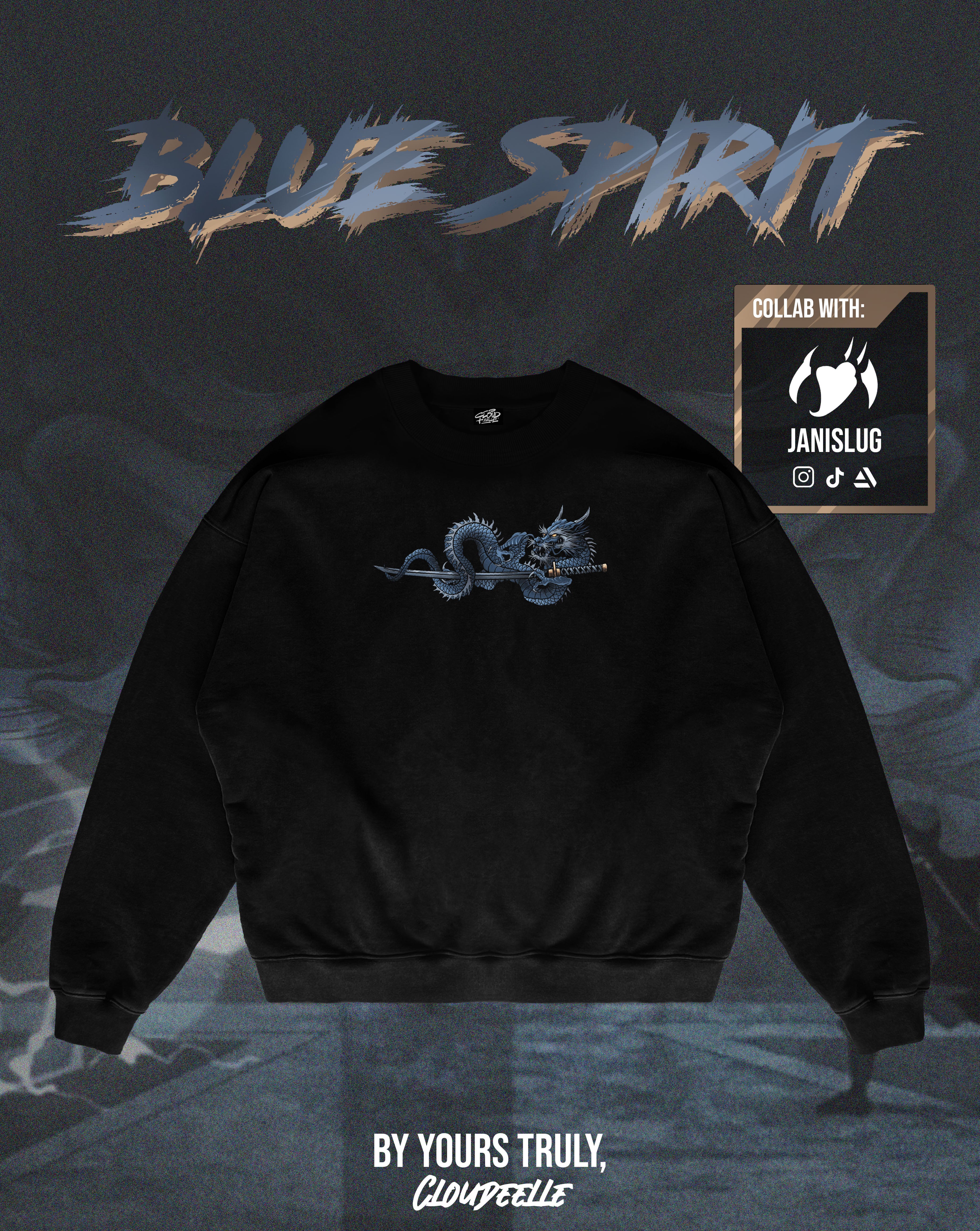 "Blue Spirit" - Oversized Crewneck