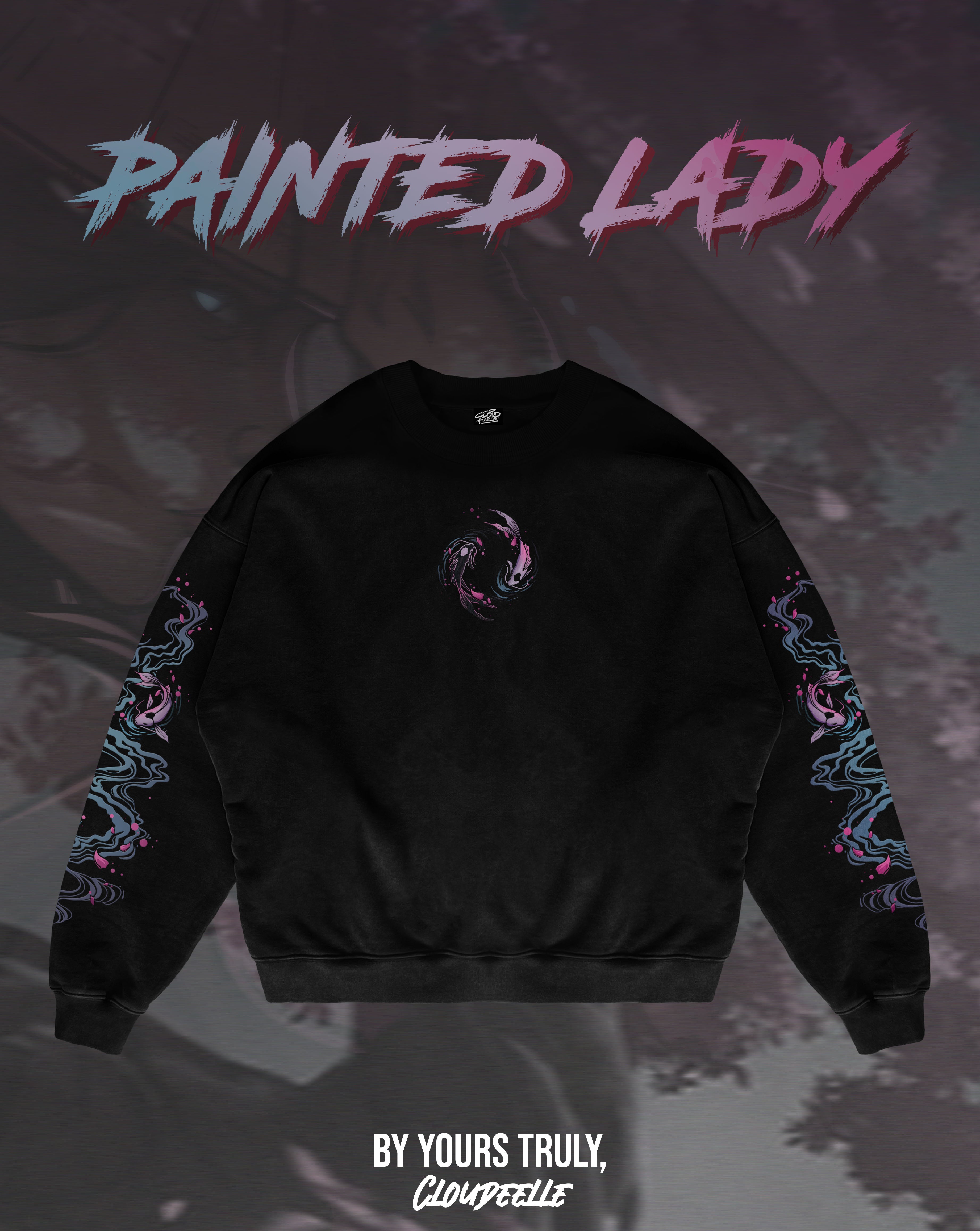 "Painted Lady" - Oversized Crewneck