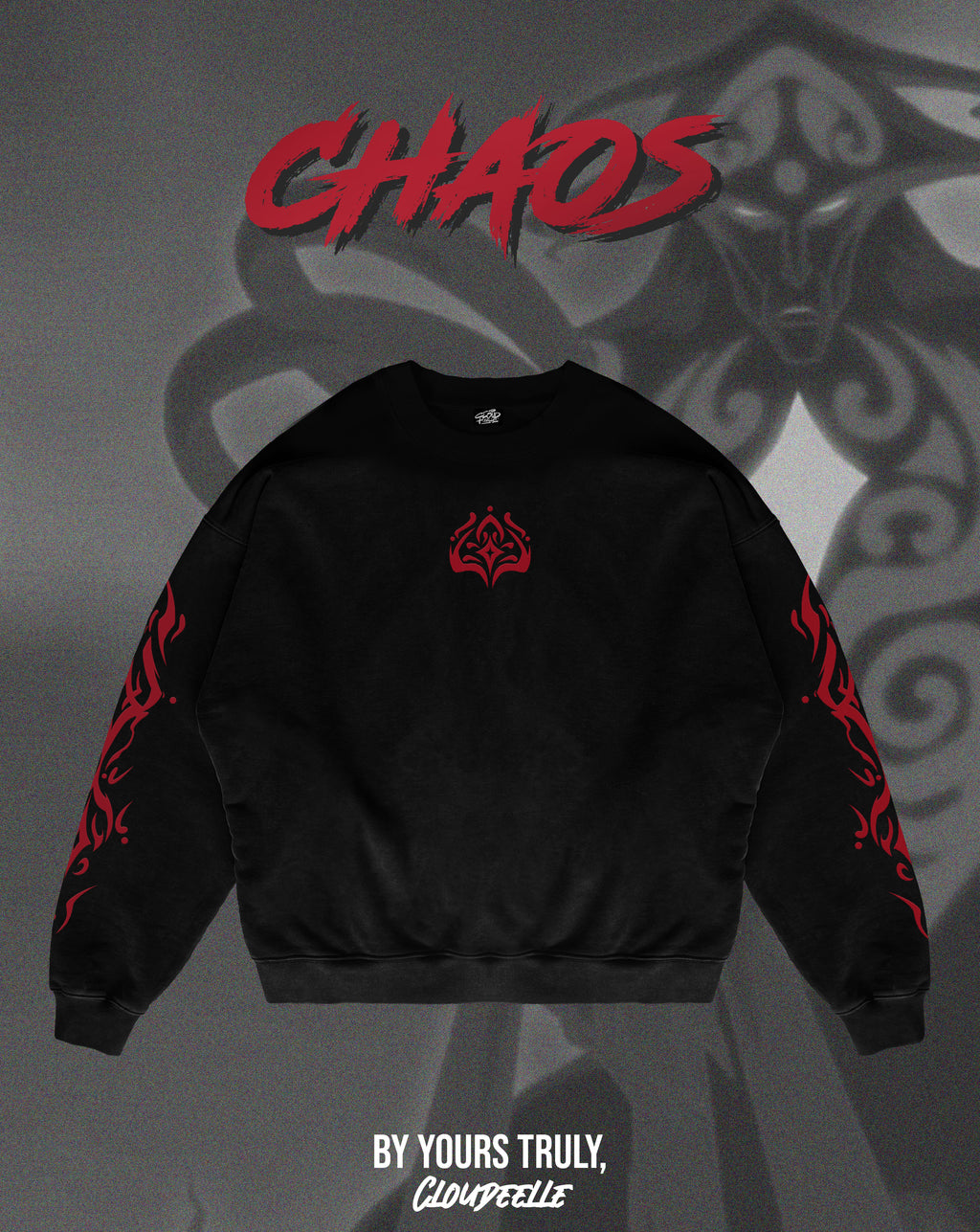 "Chaos" - Oversized Crewneck