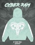 "Cyber Ram" - Oversized Hoodie (Icy Blue Version)