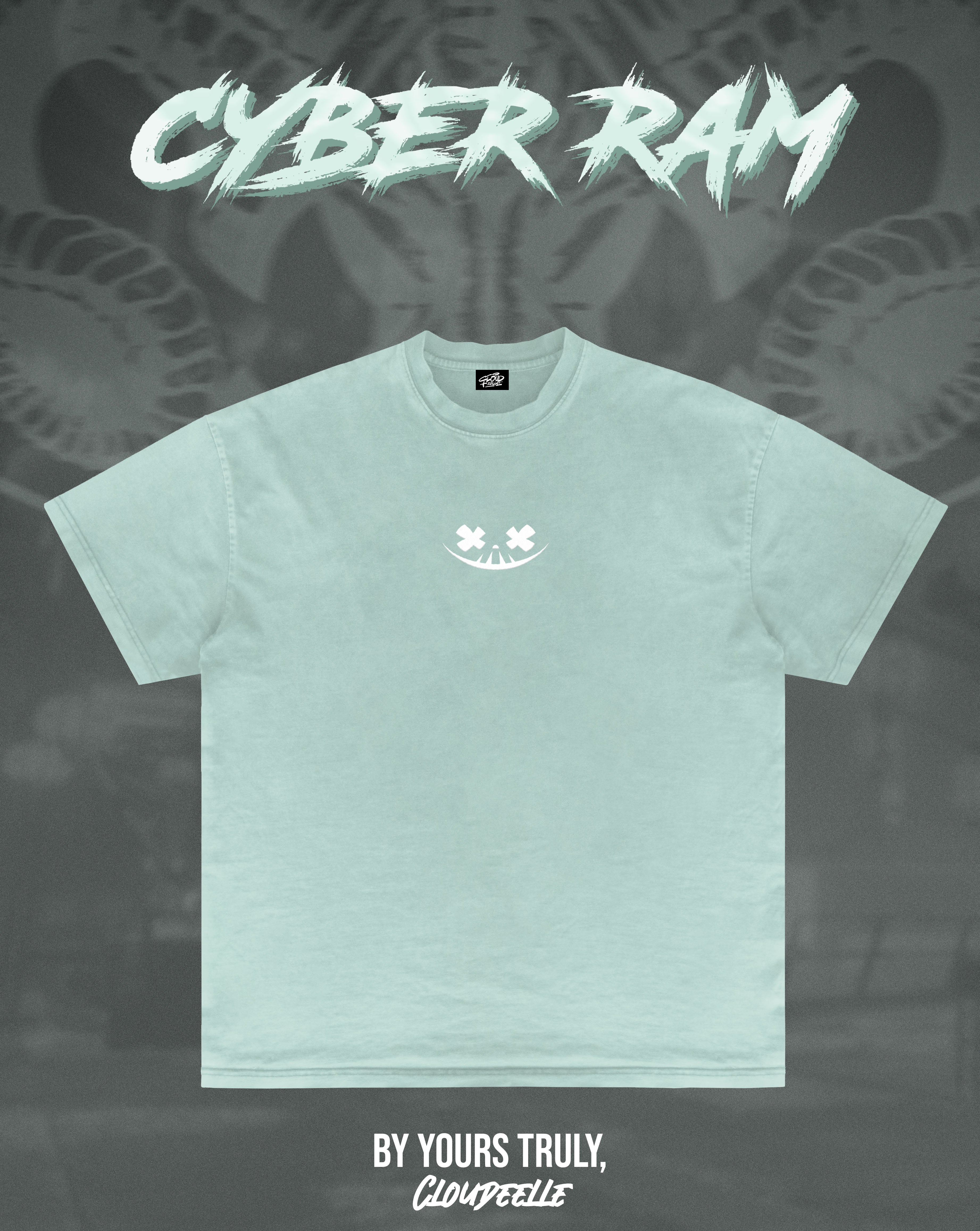 "Cyber Ram" - Oversized Tee (Icy Blue Version)