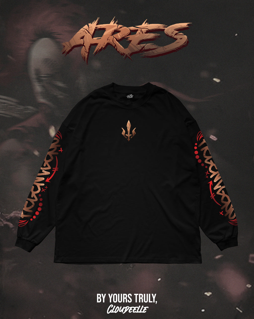 "Ares" - Oversized Longsleeve Tee