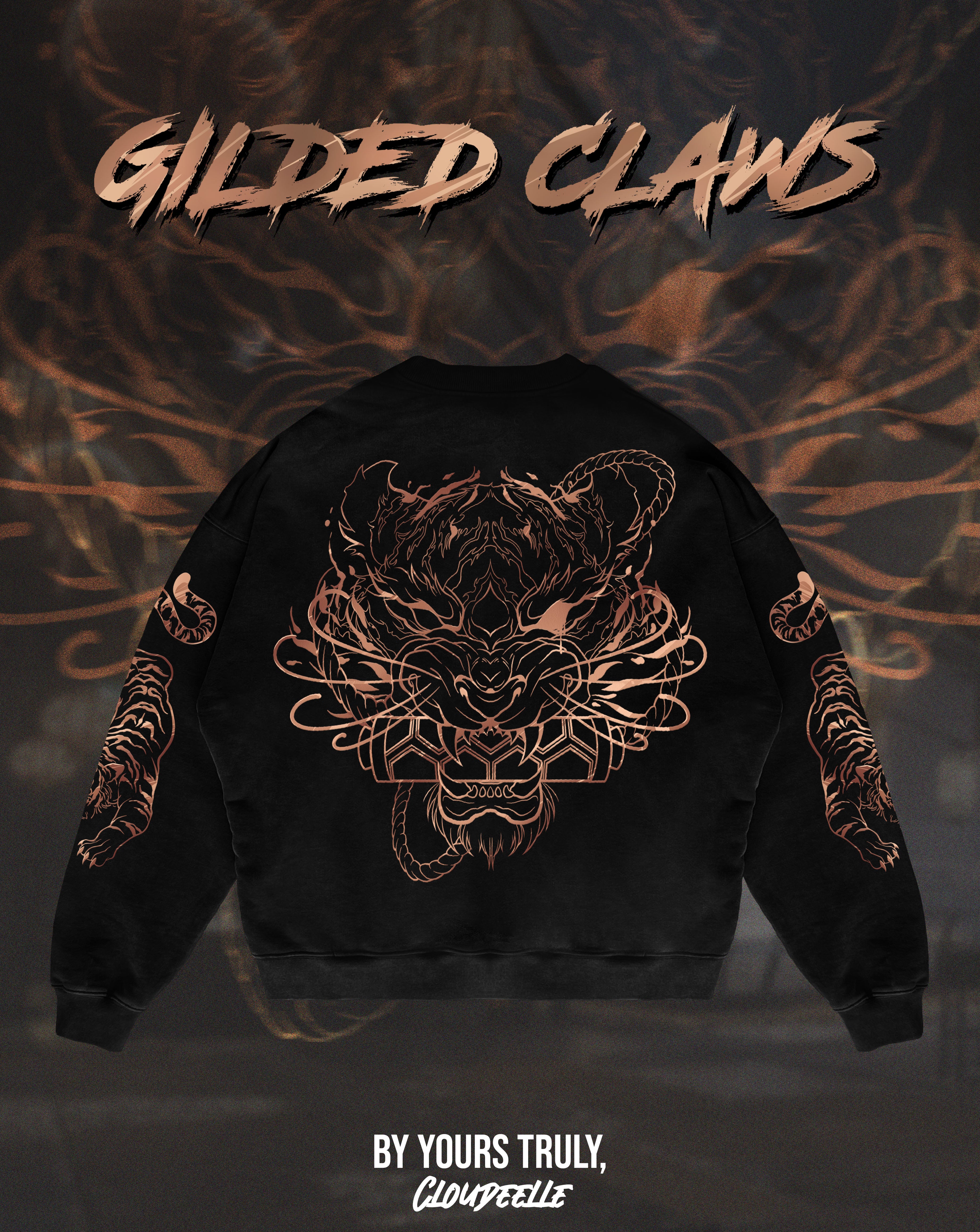 "Gilded Claws" - Oversized Crewneck