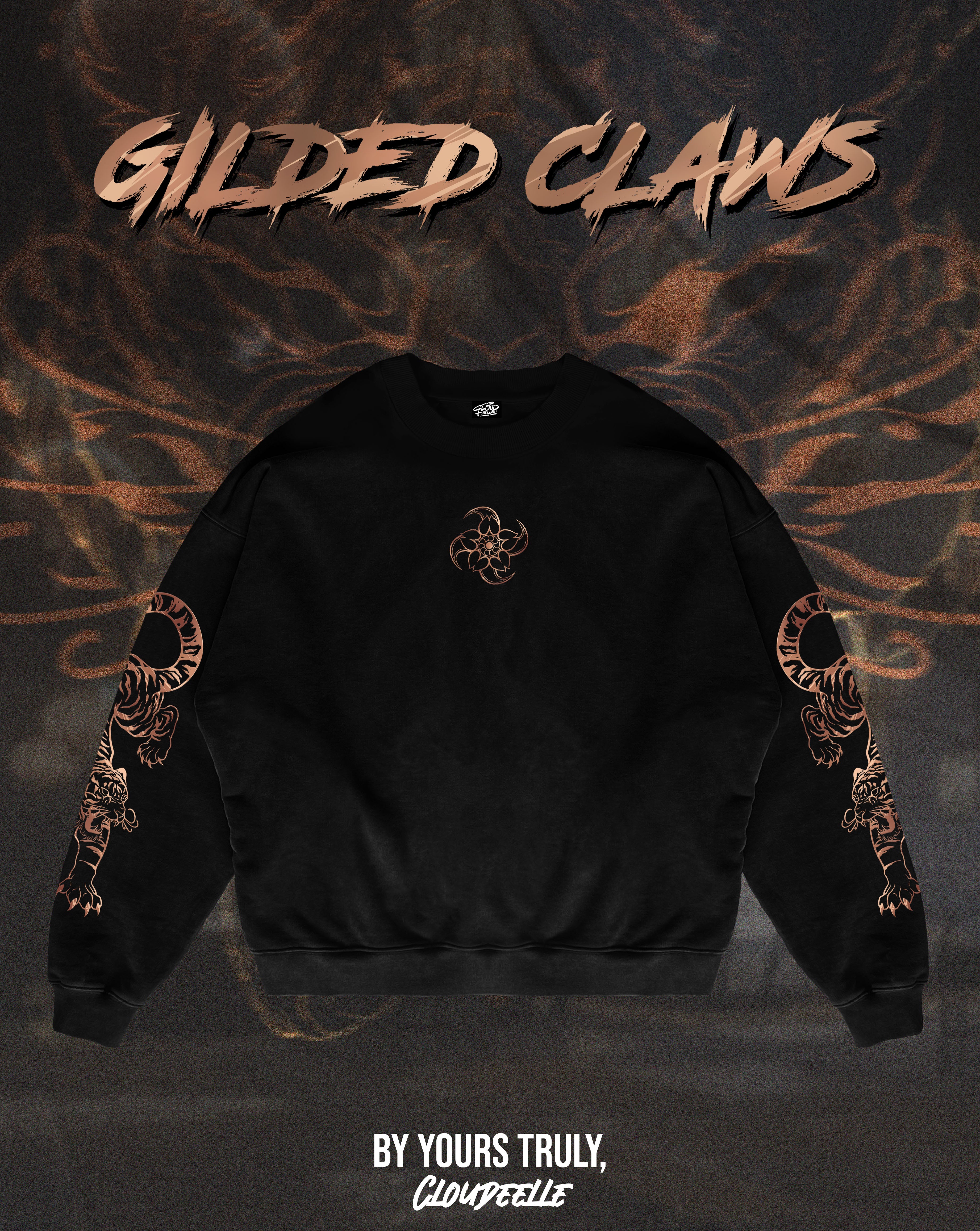 "Gilded Claws" - Oversized Crewneck