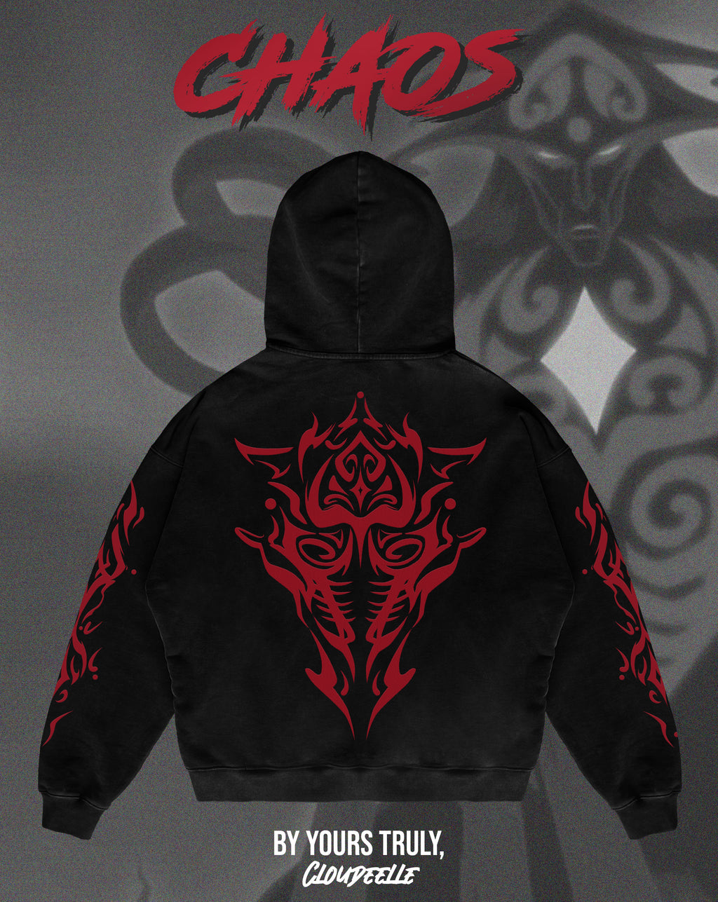 "Chaos" - Oversized ZIP-UP Hoodie