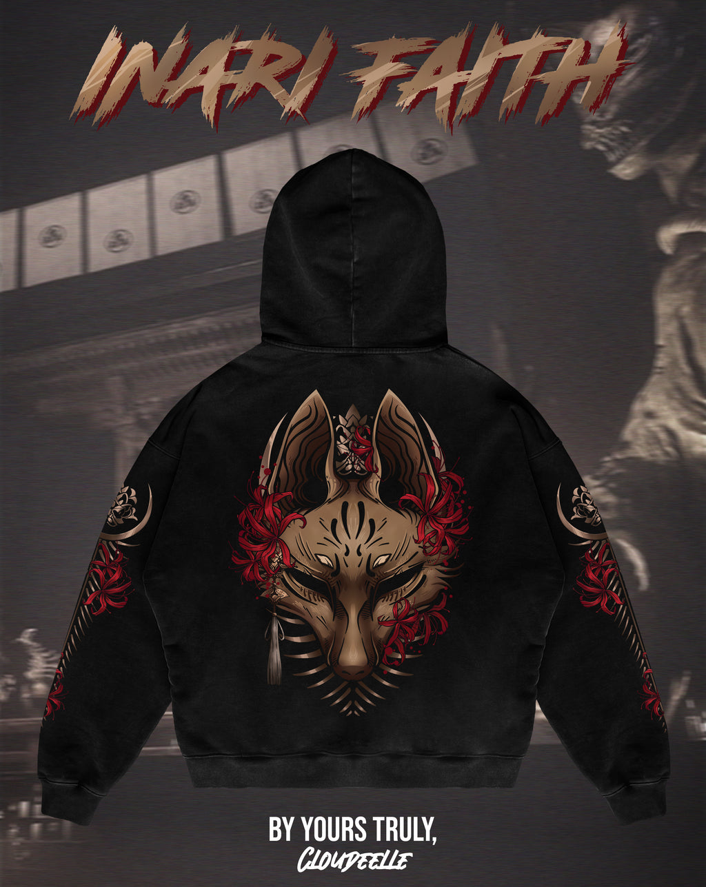 "Inari Faith" - Oversized ZIP-UP Hoodie