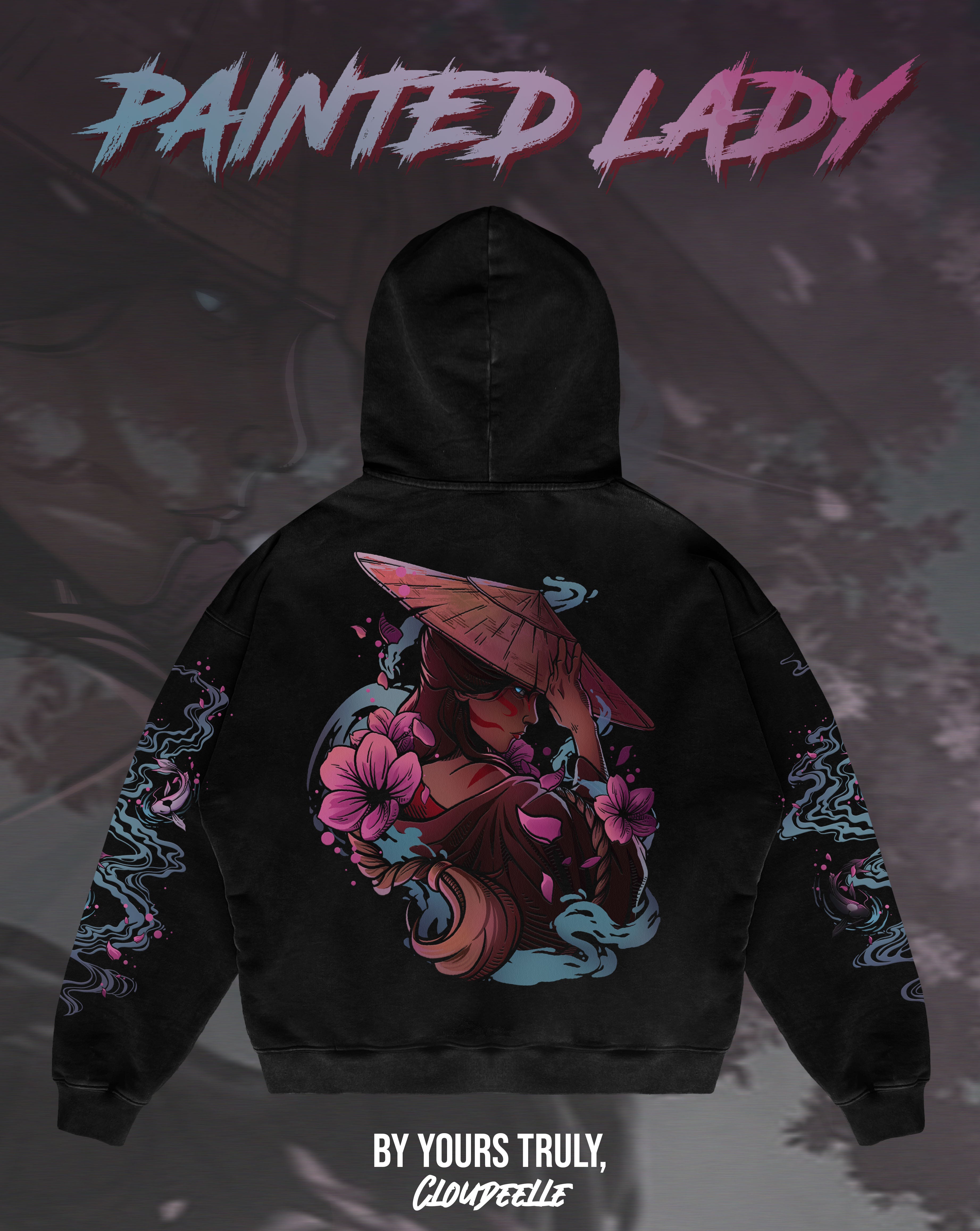 "Painted Lady" - Oversized ZIP-UP Hoodie