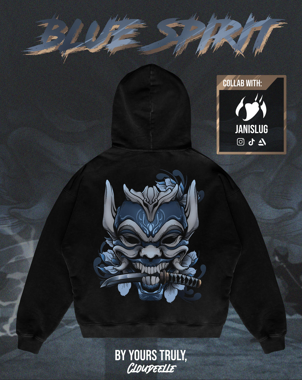 "Blue Spirit" - Oversized ZIP-UP Hoodie