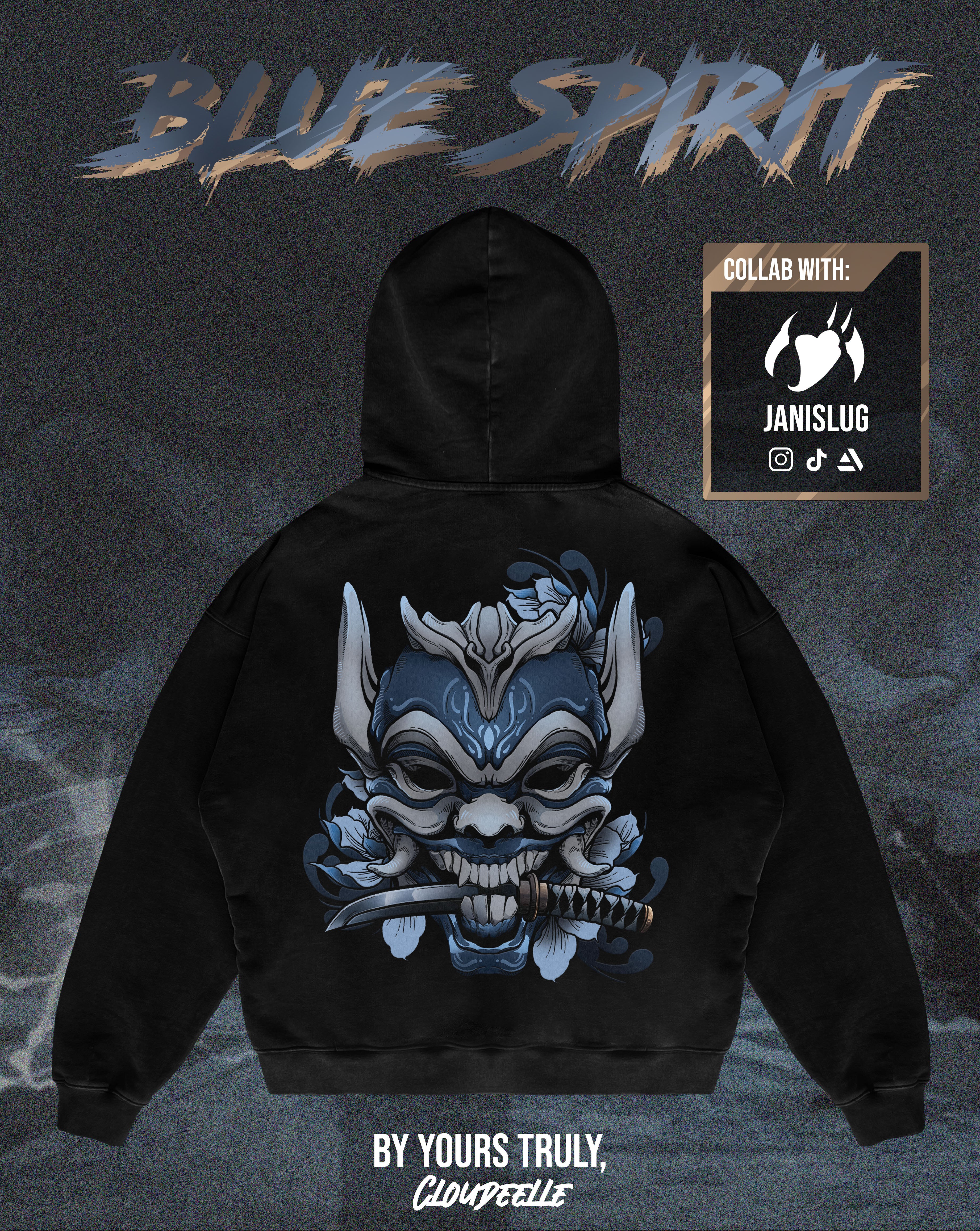 "Blue Spirit" - Oversized ZIP-UP Hoodie
