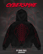 "Cyberspine" - Oversized Hoodie (Red Version)