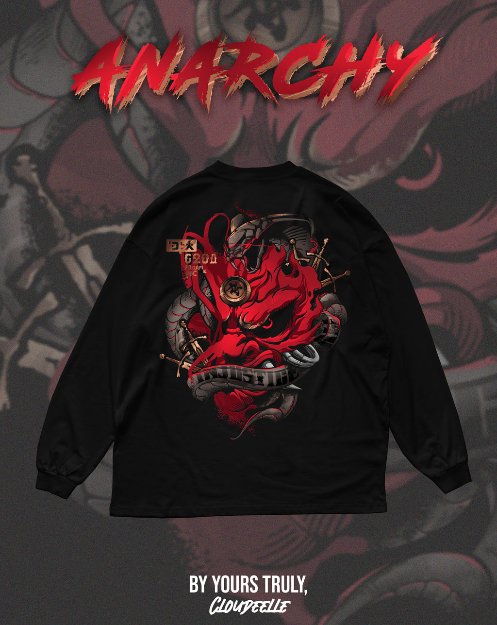 "Anarchy" - Oversized Longsleeve Tee