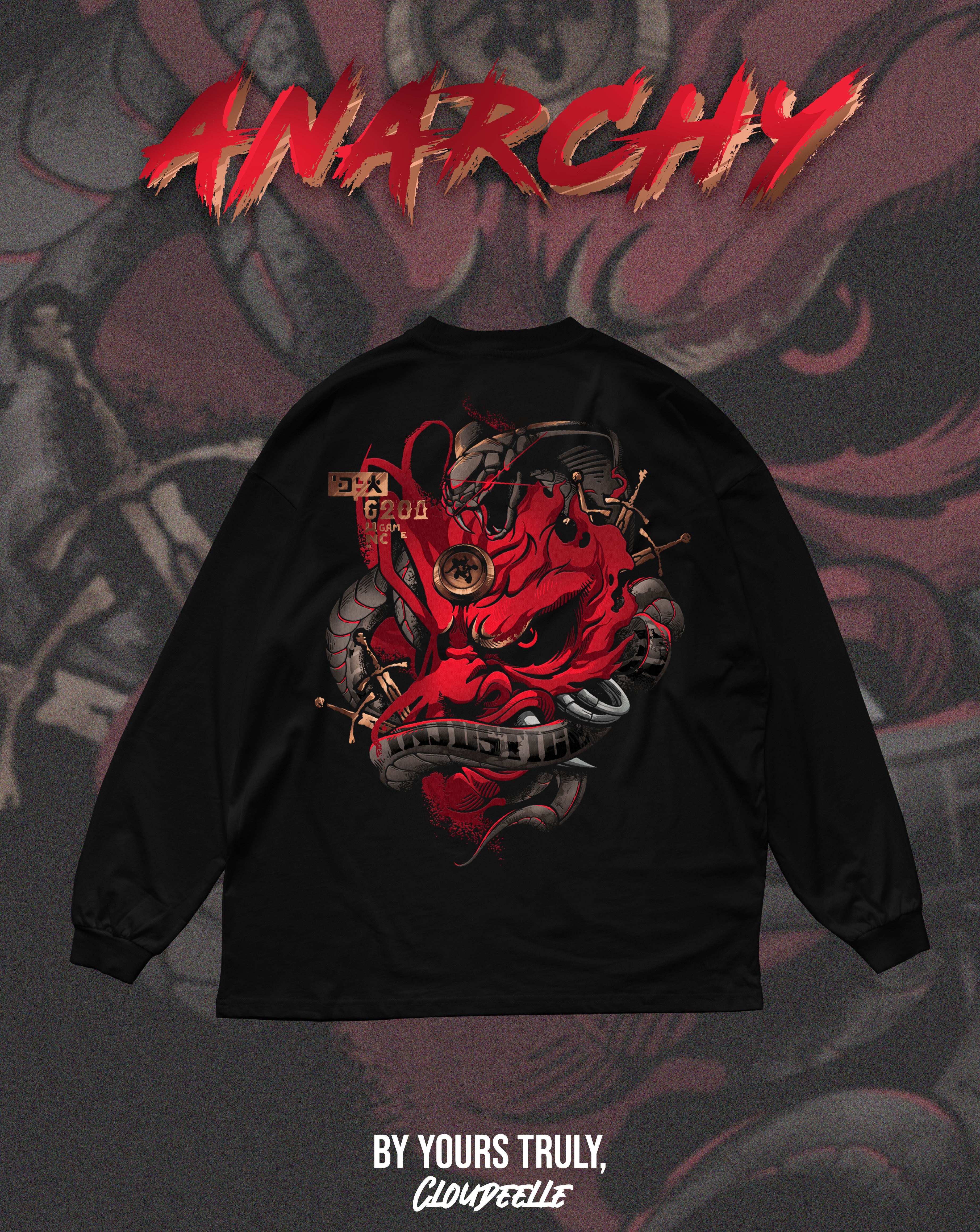 "Anarchy" - Oversized Longsleeve Tee