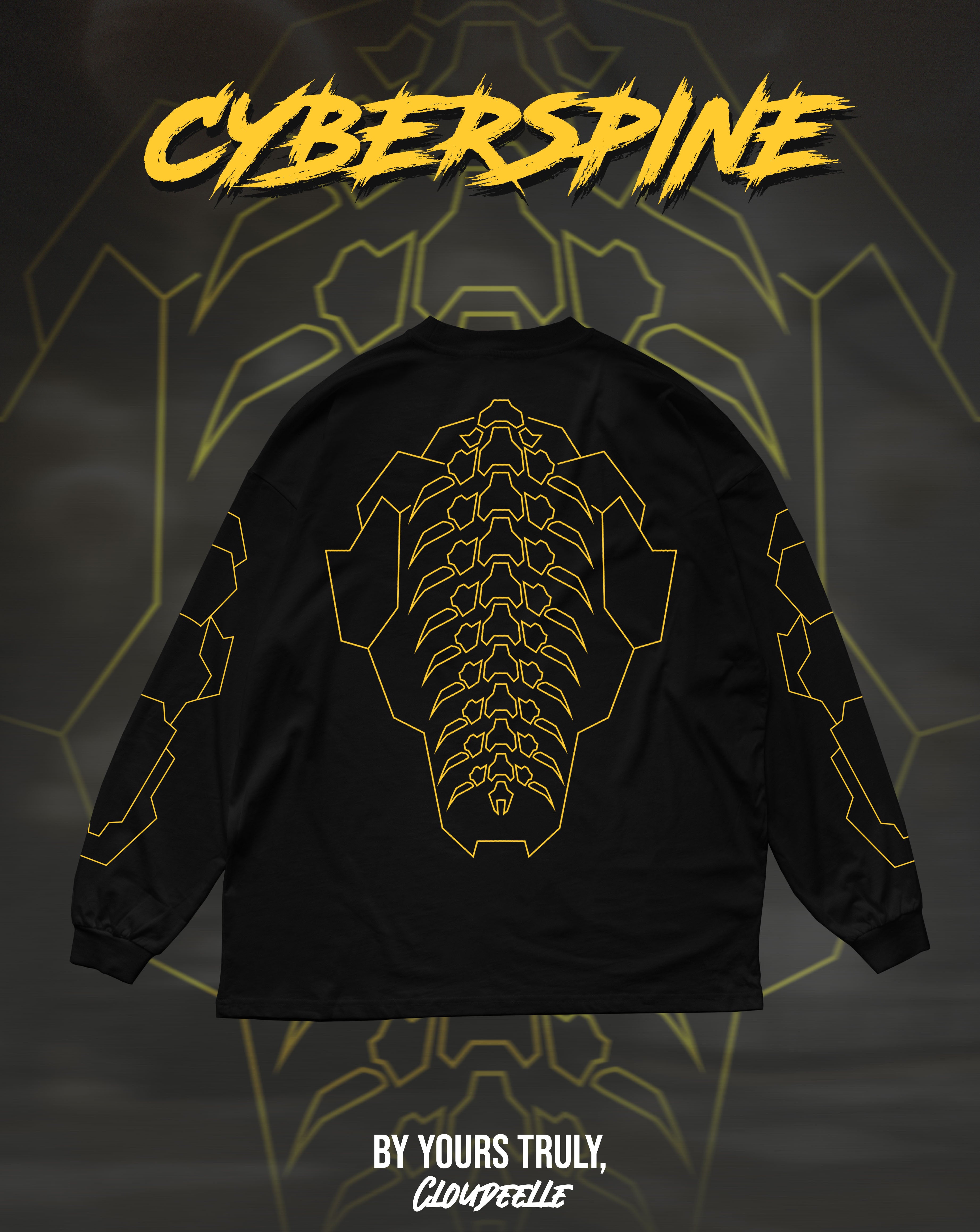 "Cyberspine" - Oversized Longsleeve Tee (Yellow Version)