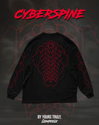 "Cyberspine" - Oversized Longsleeve Tee (Red Version)