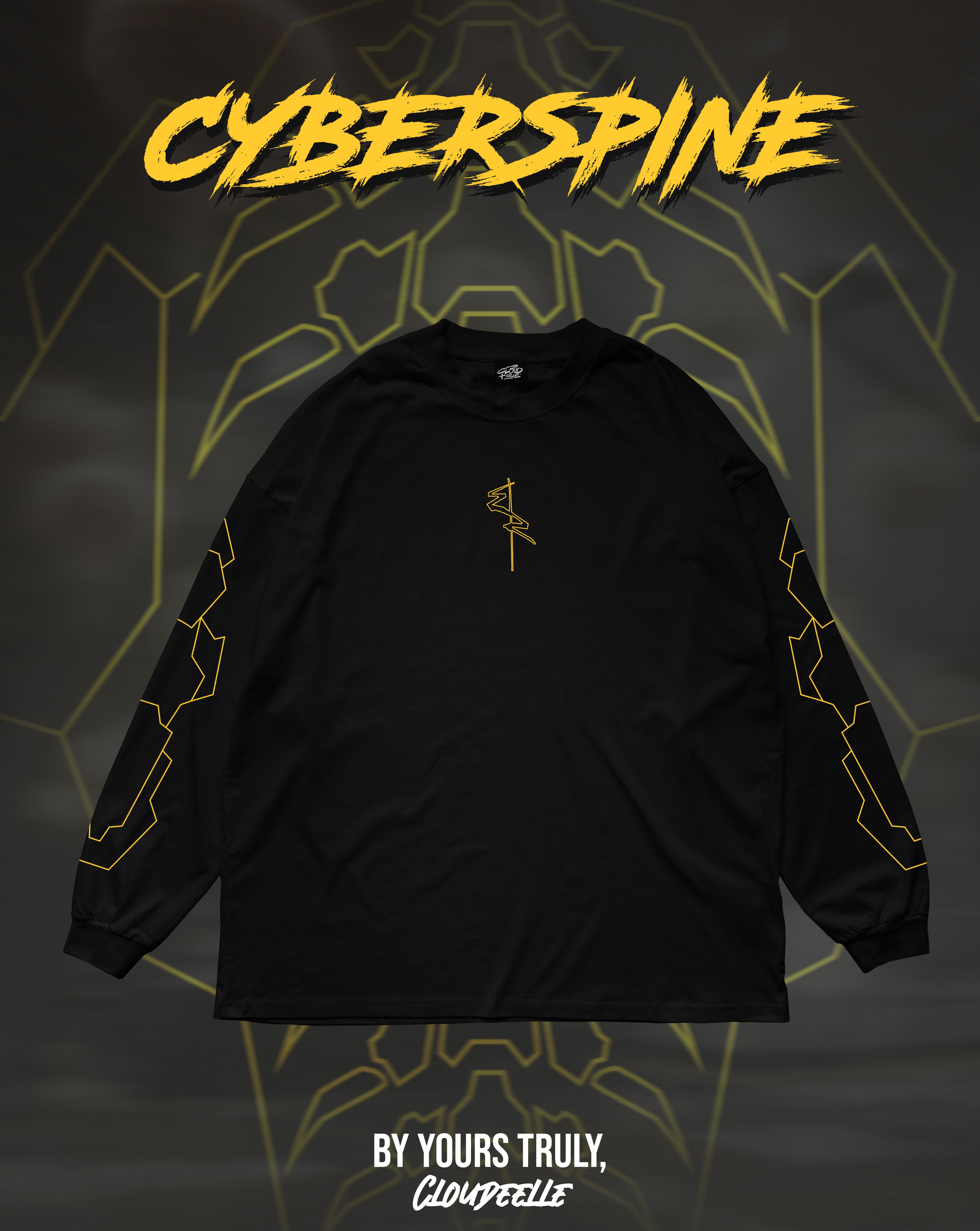 "Cyberspine" - Oversized Longsleeve Tee (Yellow Version)