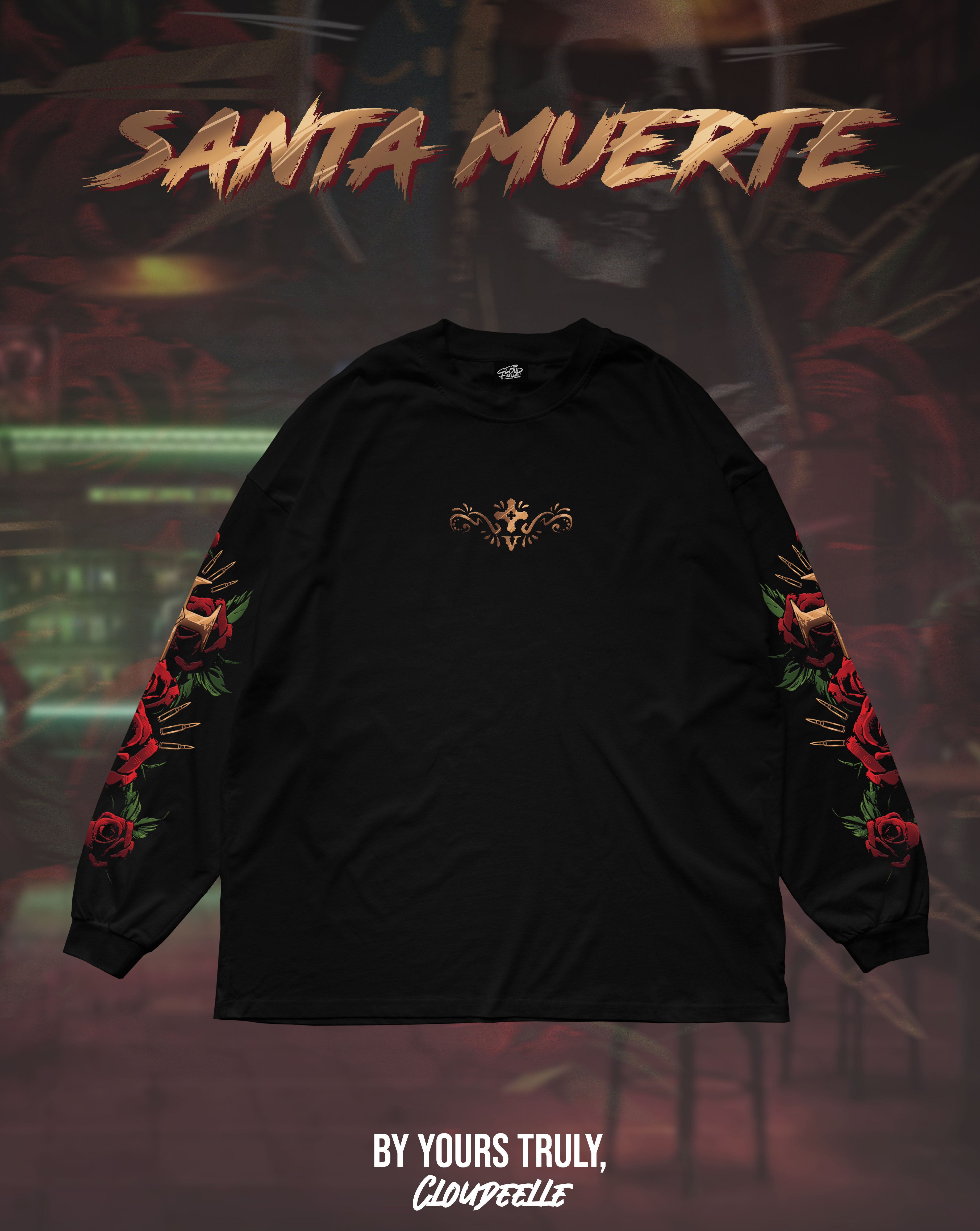 "Santa Muerte" - Oversized Longsleeve Tee