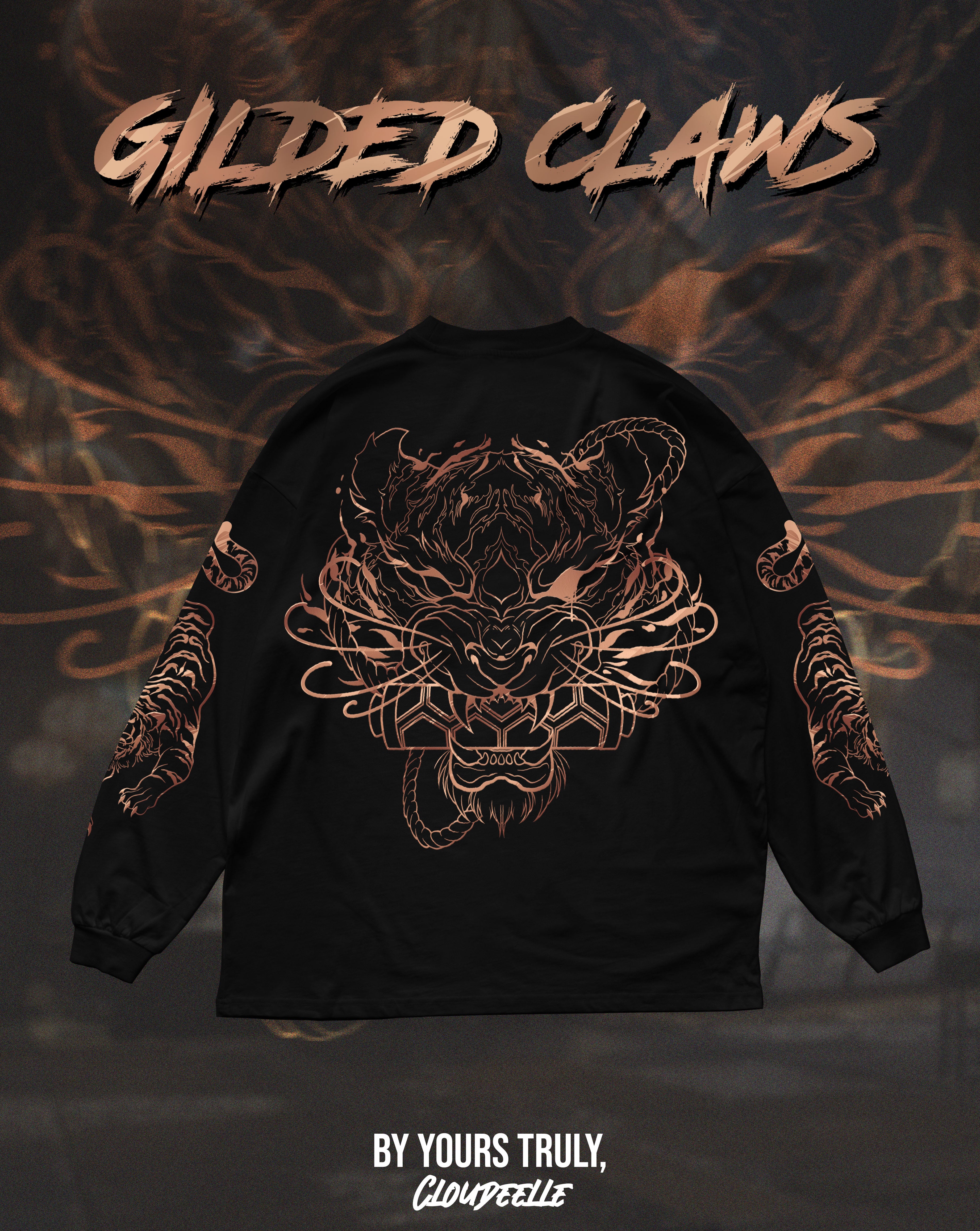 "Gilded Claws" - Oversized Longsleeve Tee
