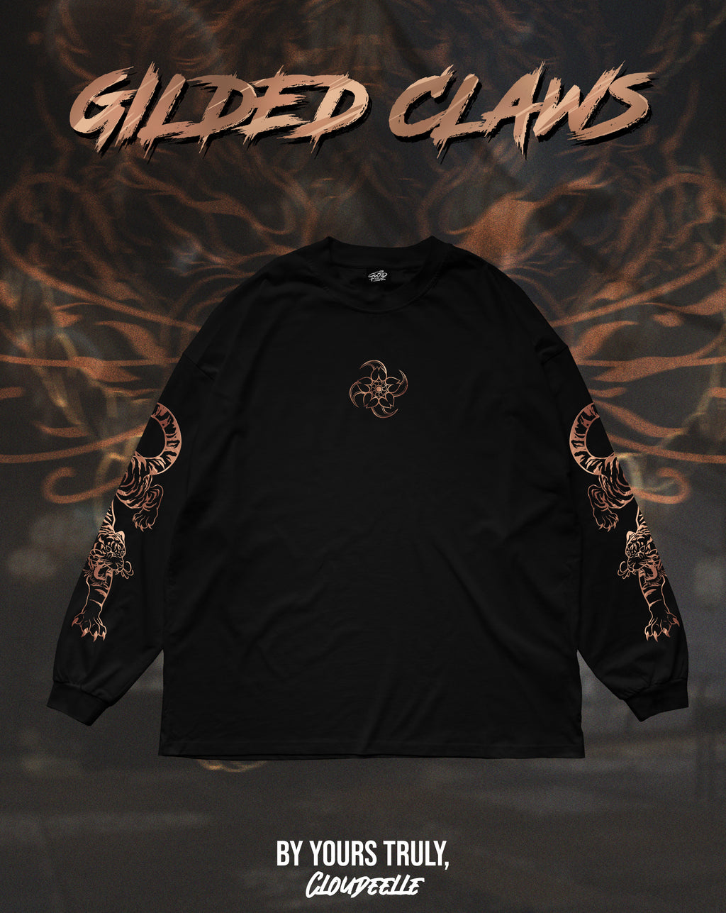 "Gilded Claws" - Oversized Longsleeve Tee