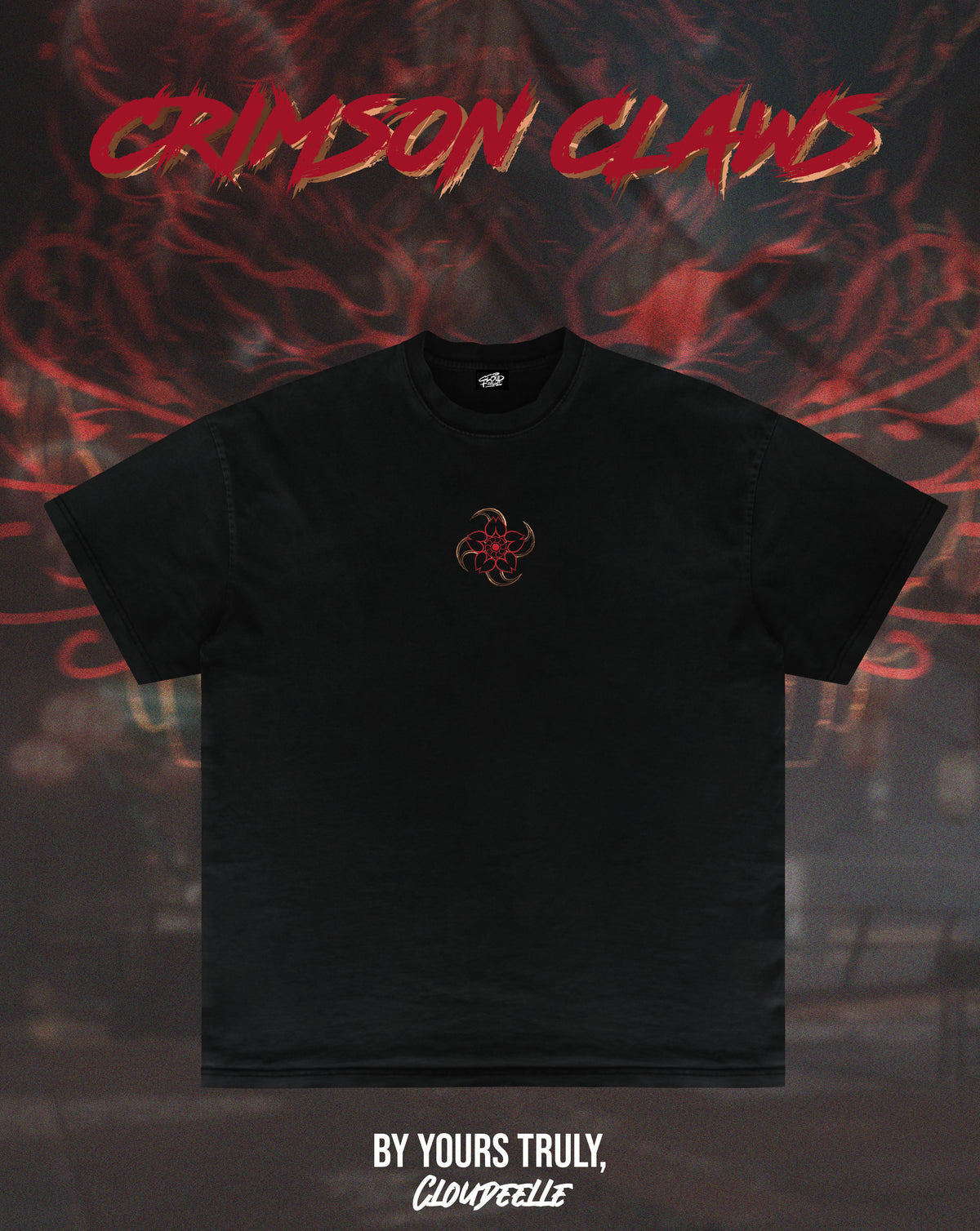 "Crimson Claws" - Oversized Tee