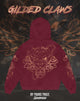 "Gilded Claws" - Oversized Hoodie (Burgundy Red Version) (Ready To Ship)