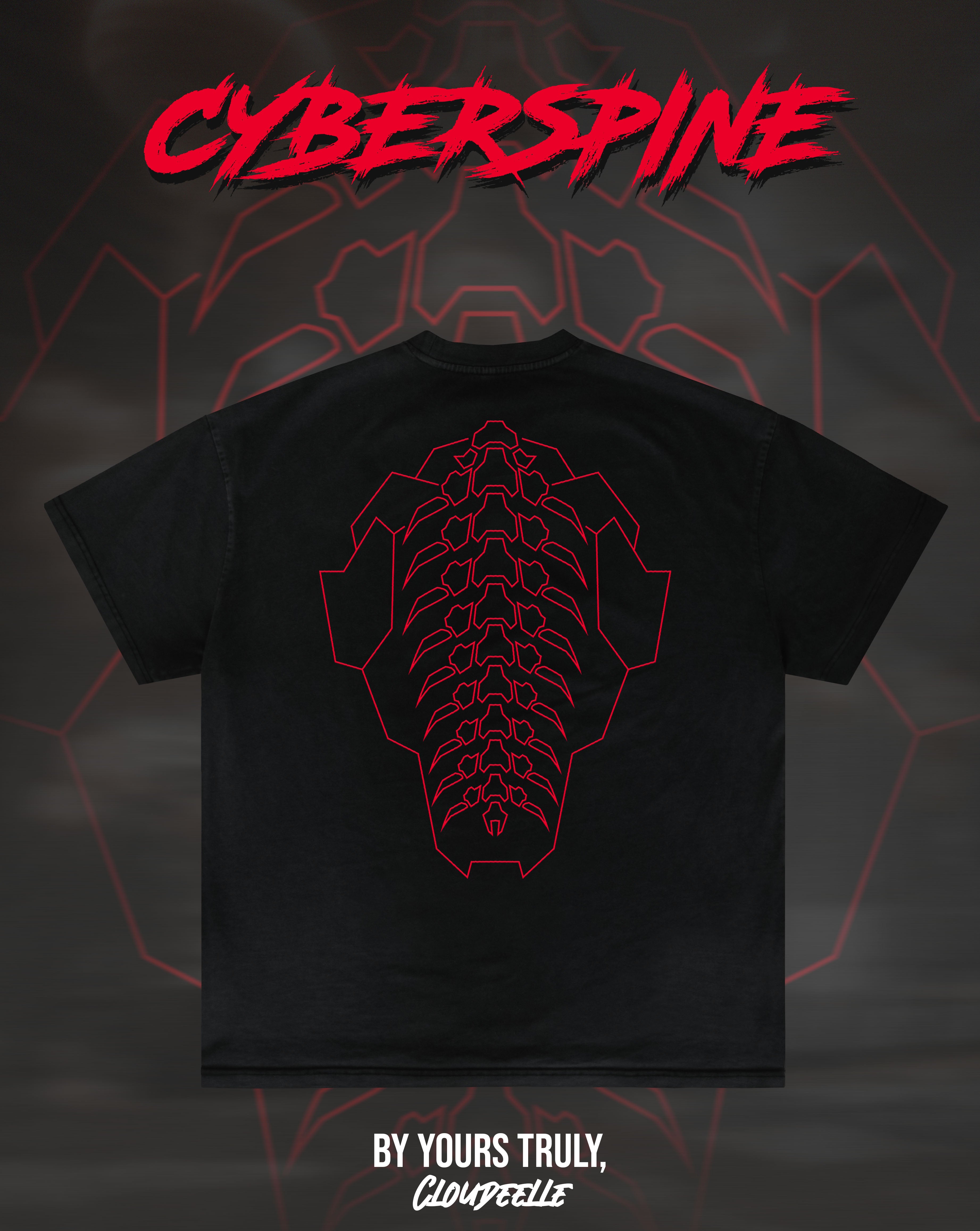 "Cyberspine" - Oversized Tee (Red Version)
