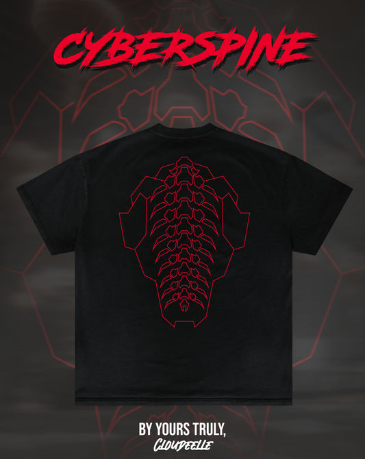 "Cyberspine" - Oversized Tee (Red Version)