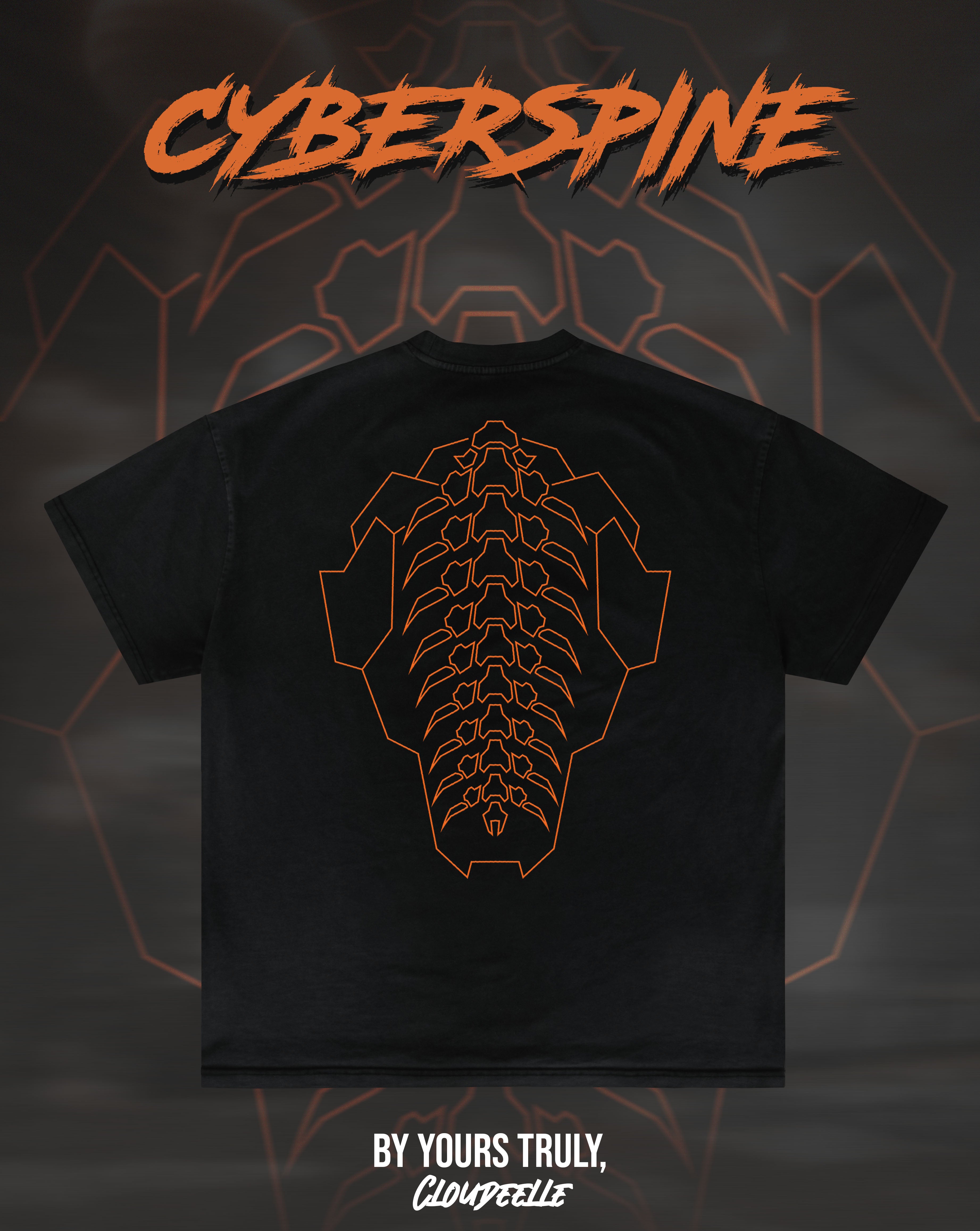 "Cyberspine" - Oversized Tee (Orange Version)