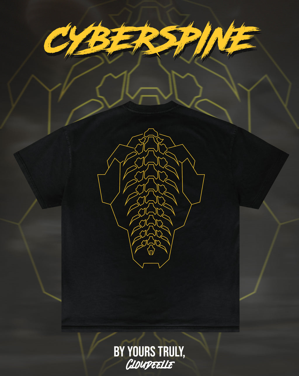 "Cyberspine" - Oversized Tee (Yellow Version)