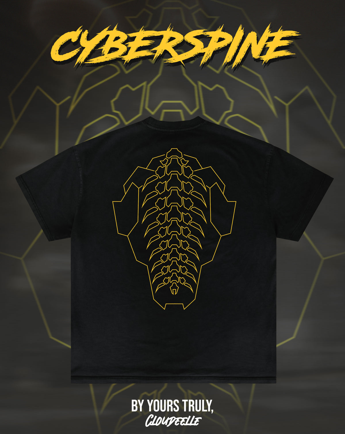 "Cyberspine" - Oversized Tee (Yellow Version)