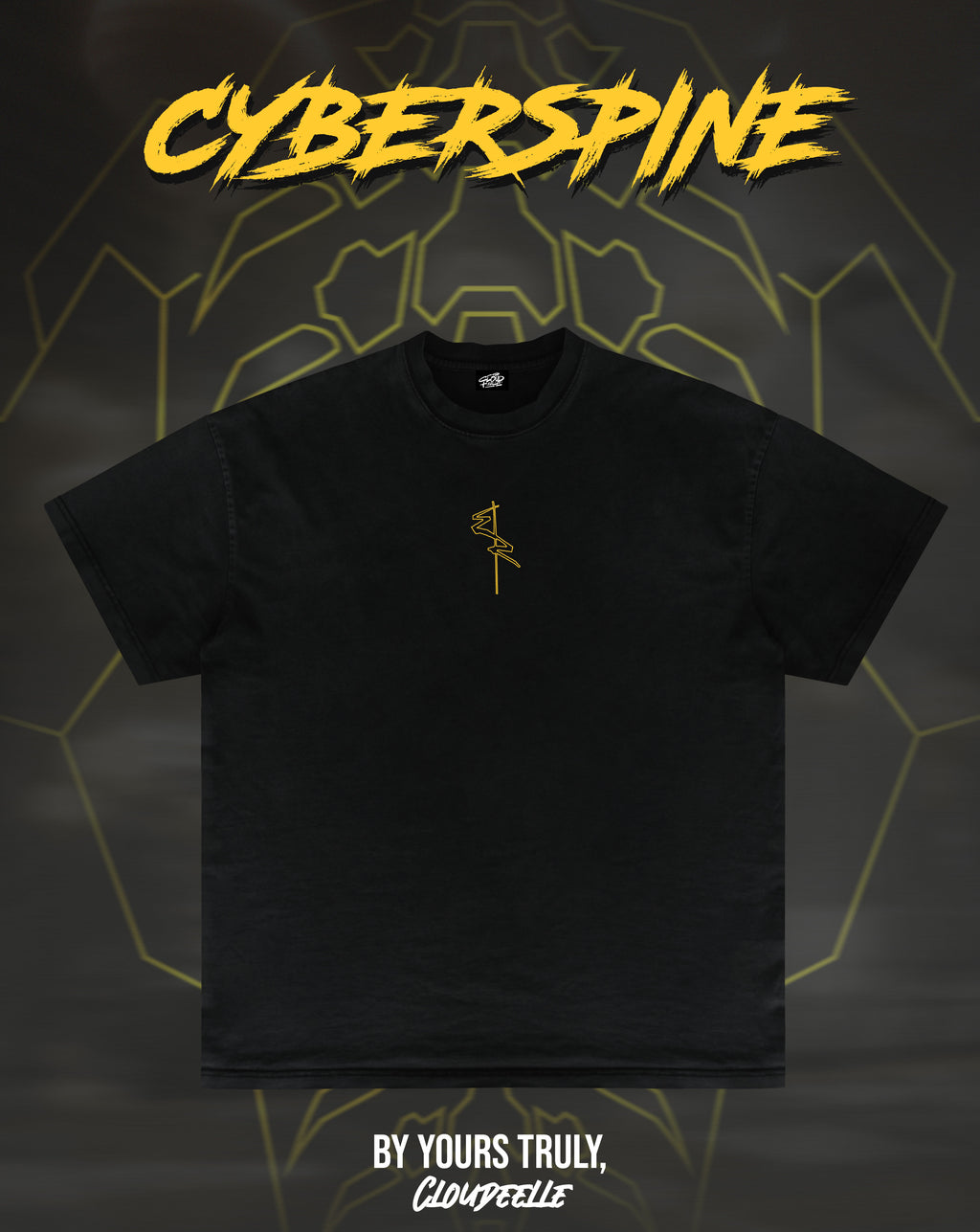 "Cyberspine" - Oversized Tee (Yellow Version)