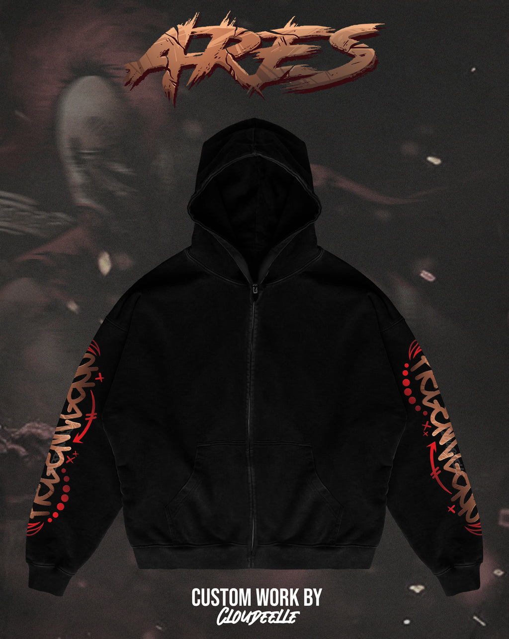 "Ares" - Oversized ZIP-UP Hoodie