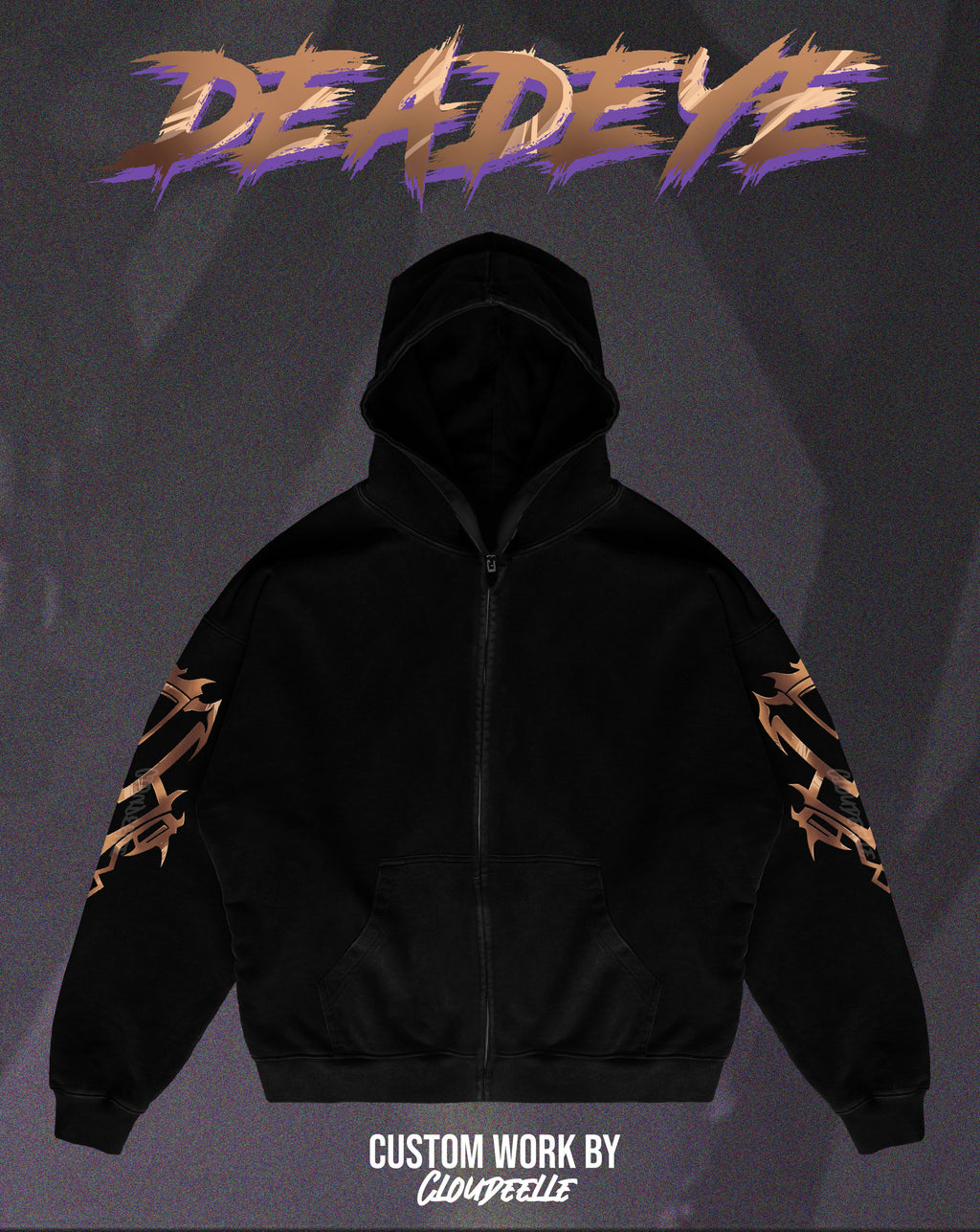 "Deadeye" - Oversized ZIP-UP Hoodie