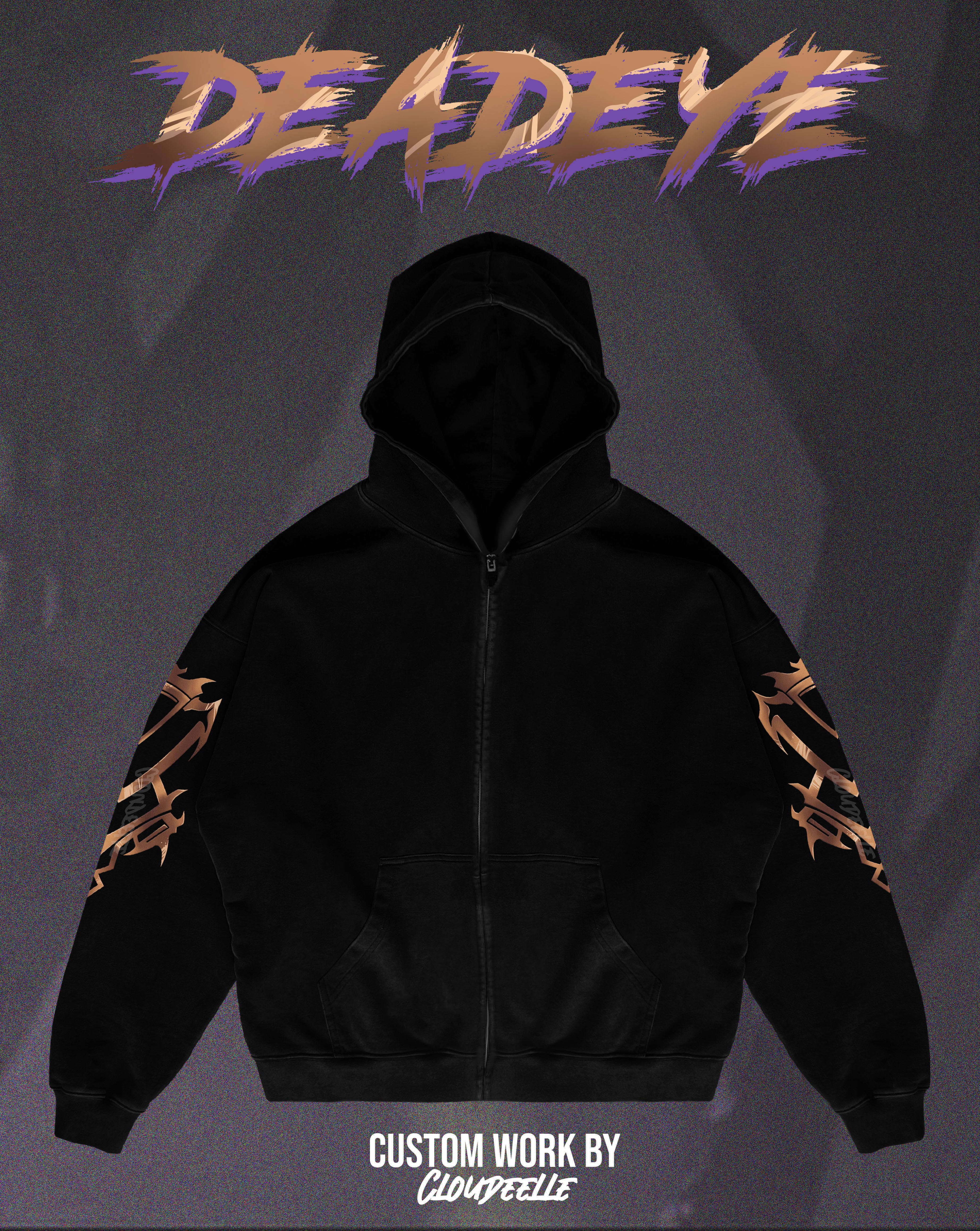 "Deadeye" - Oversized ZIP-UP Hoodie