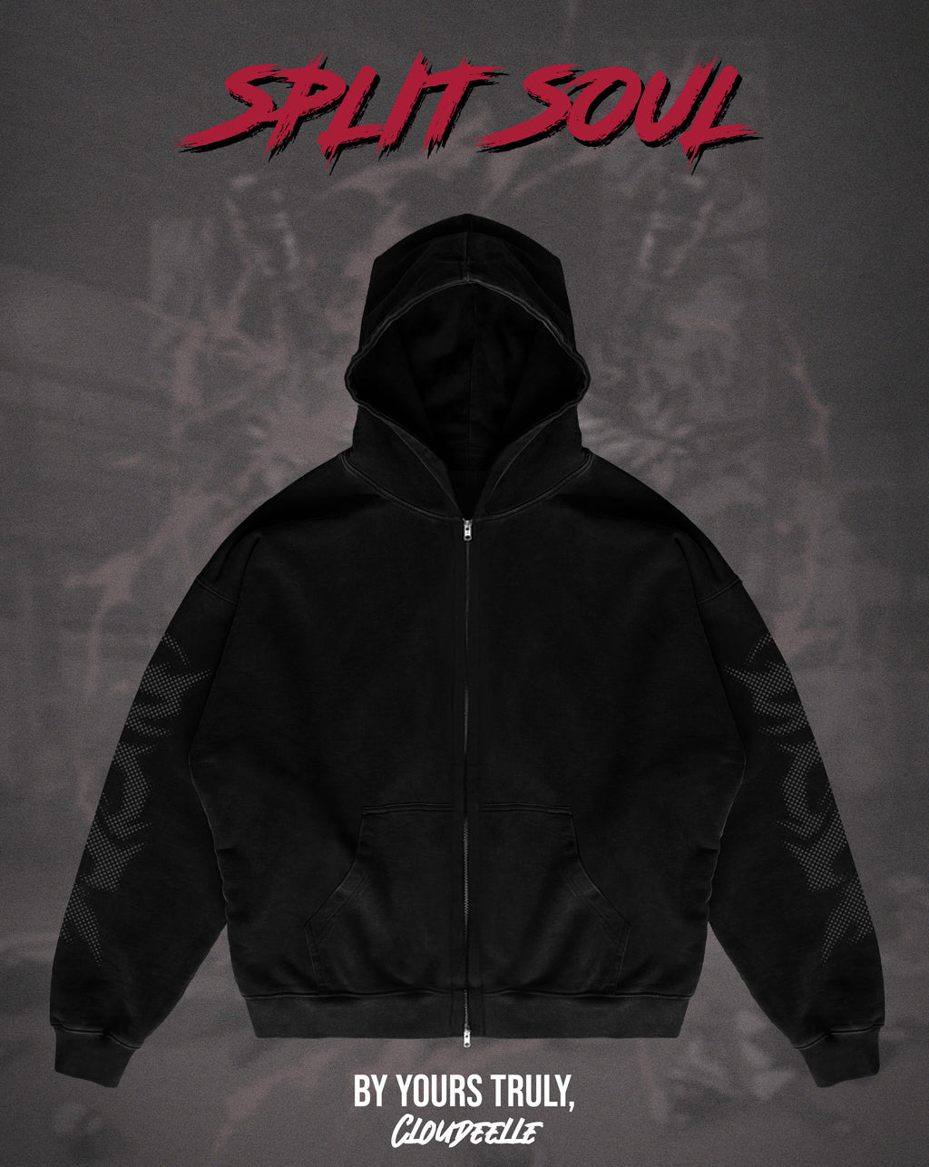 "Split Soul" - Oversized ZIP-UP Hoodie