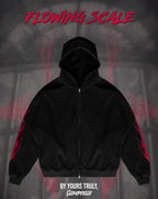 "Flowing Scale" - Oversized ZIP-UP Hoodie