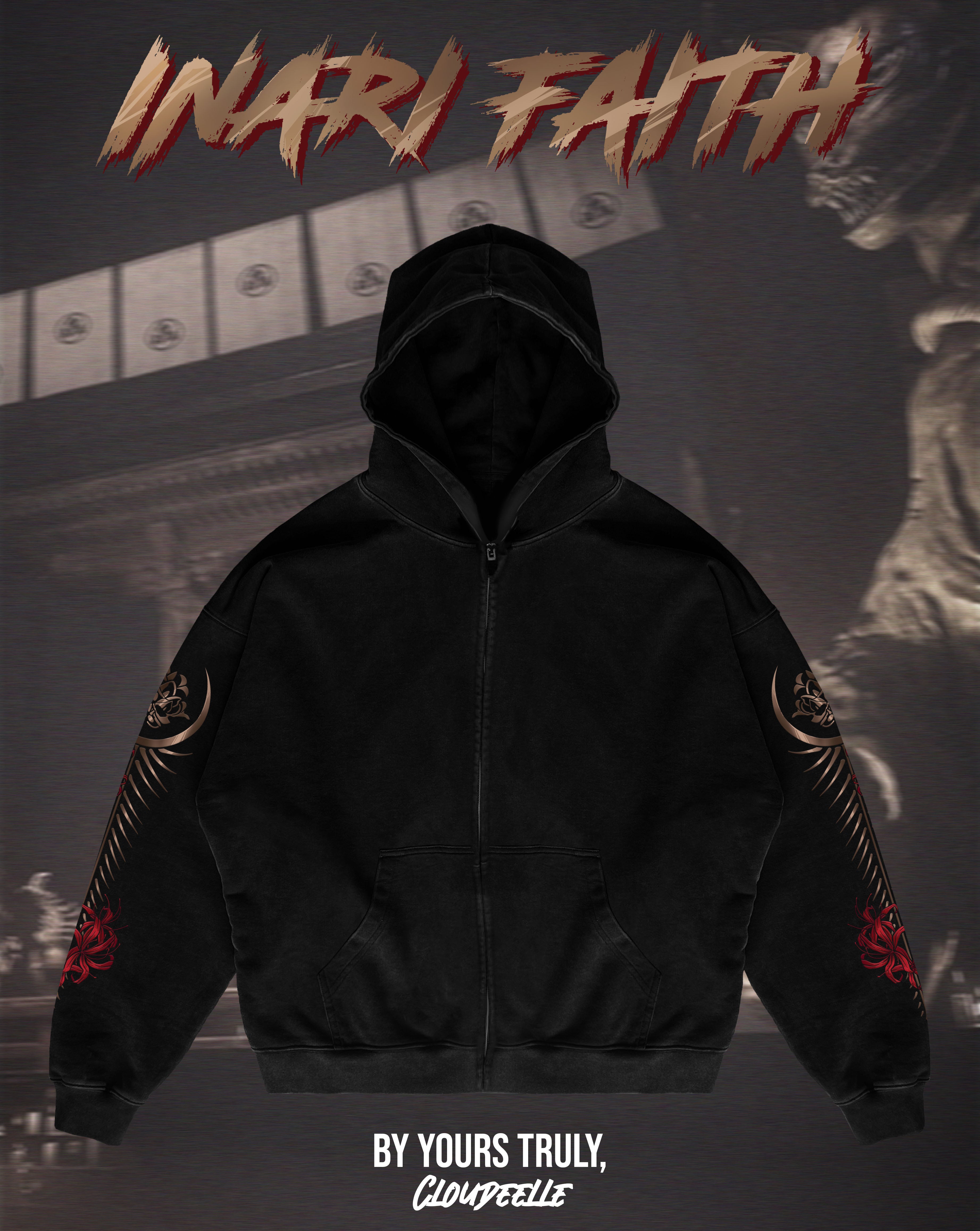 "Inari Faith" - Oversized ZIP-UP Hoodie