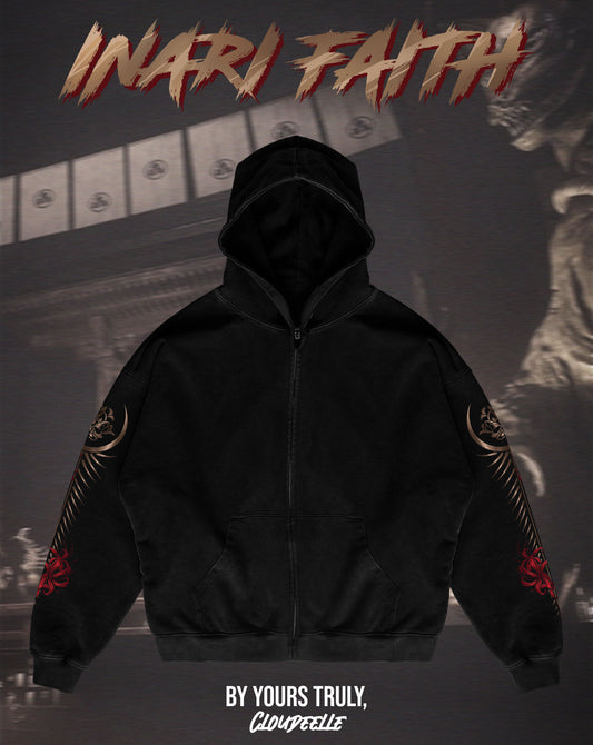 "Inari Faith" - Oversized ZIP-UP Hoodie